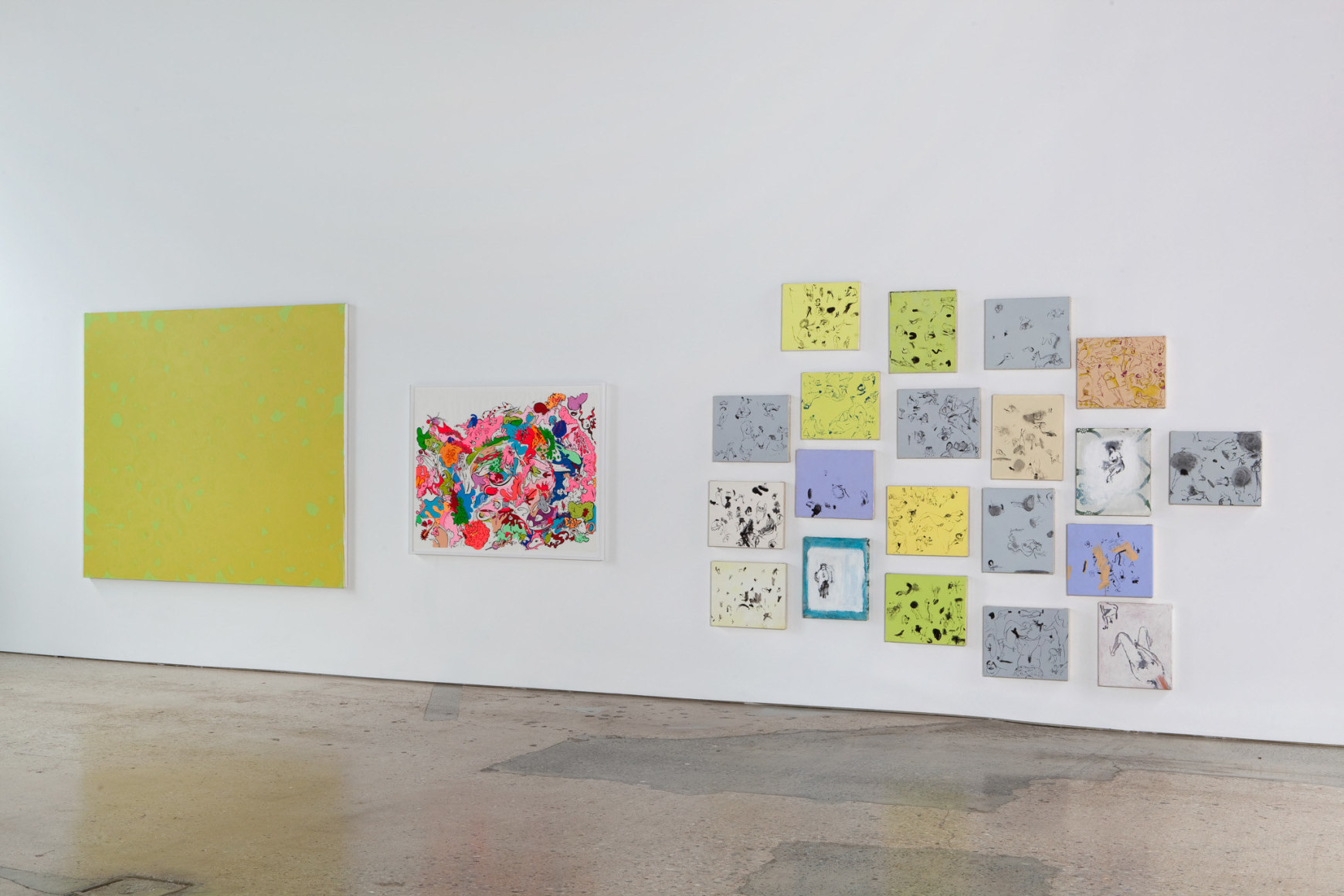 Sue Williams, Installation view: Al-Qaeda is the CIA, 303 Gallery, 2010