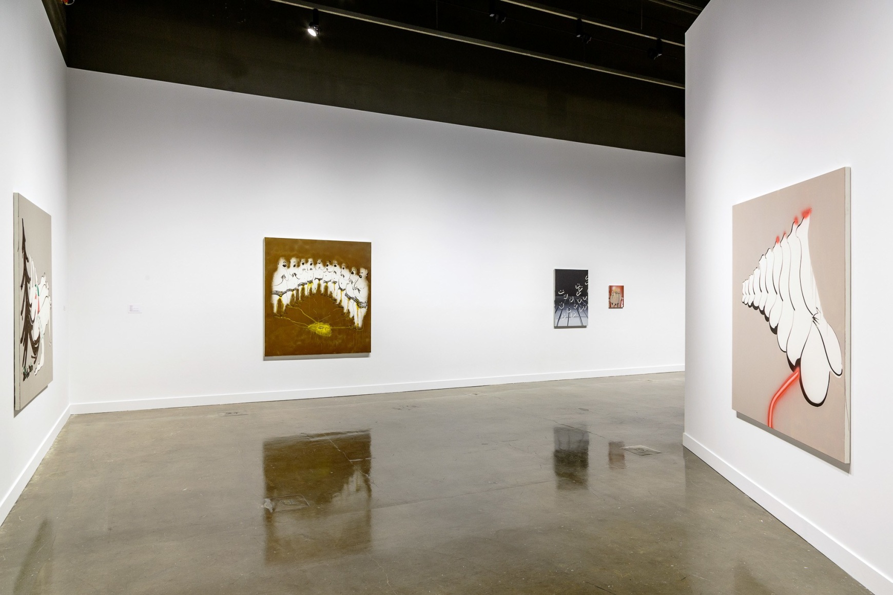 Installation view: Tala Madani: First Light, MIT List Visual Arts Center, 2016