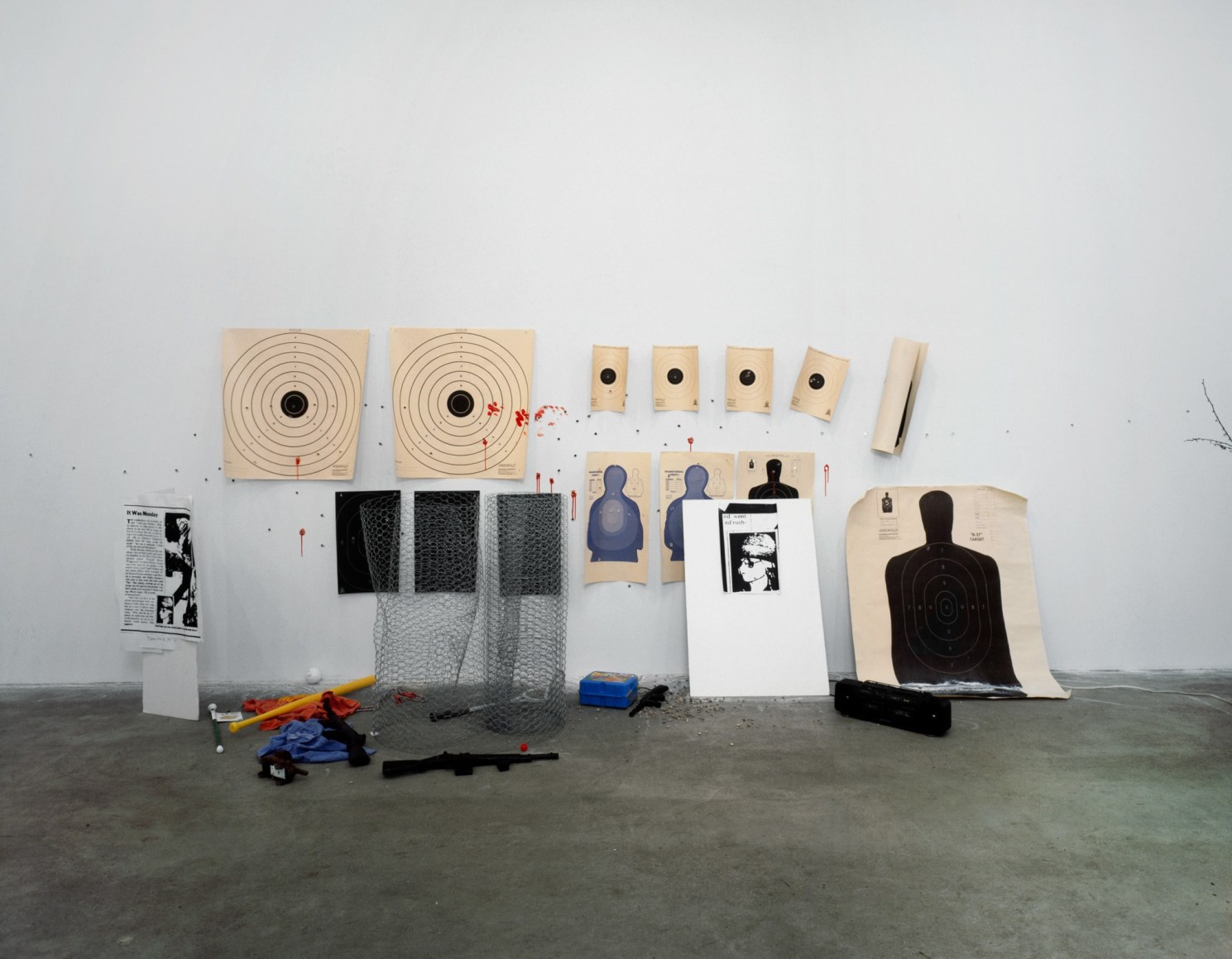 Karen Kilimnik, I Don't Like Mondays, the Boomtown Rats, Shooting Spree, or Schoolyard Massacre, 1991, Installation view: 303 Gallery, New York, 1991