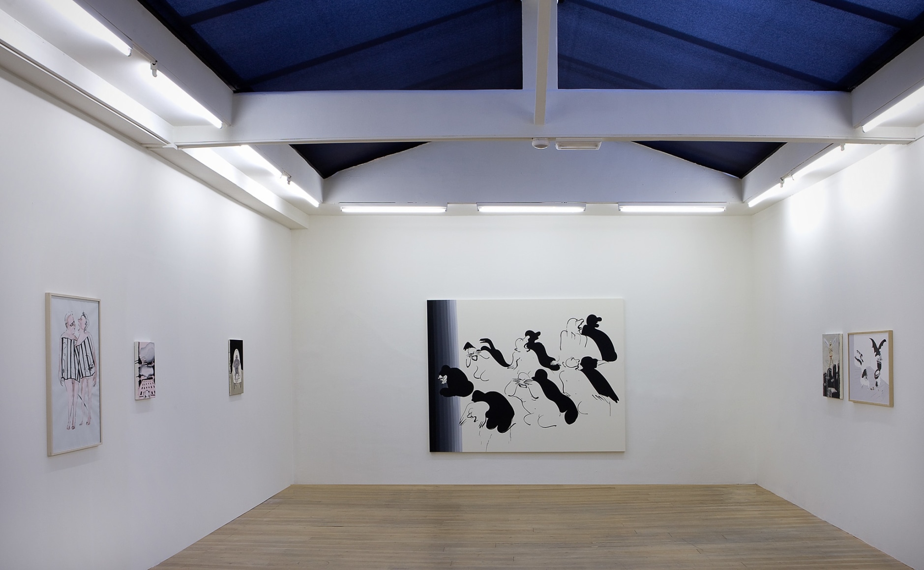 Installation view: Tala Madani: The Jinn, Stedelijk Museum Bureau Amsterdam, 2011