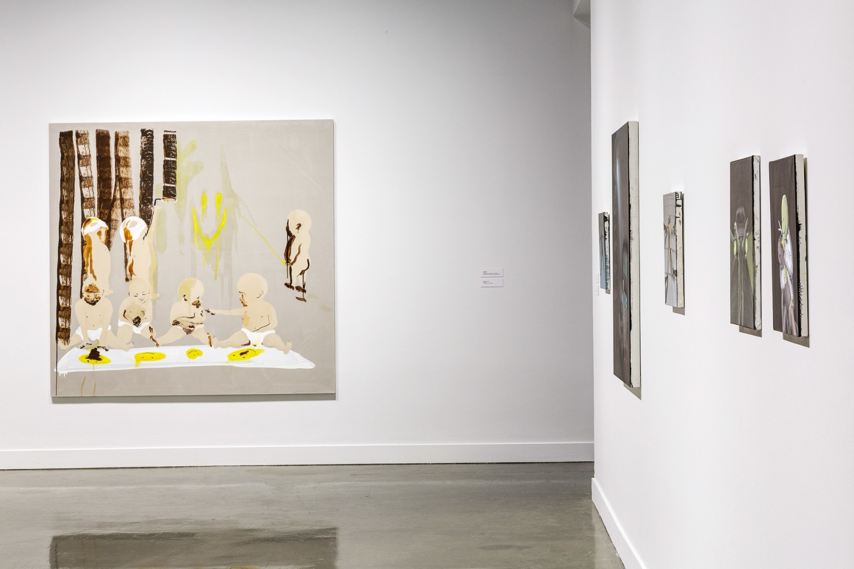 Installation view: Tala Madani: First Light, MIT List Visual Arts Center, 2016