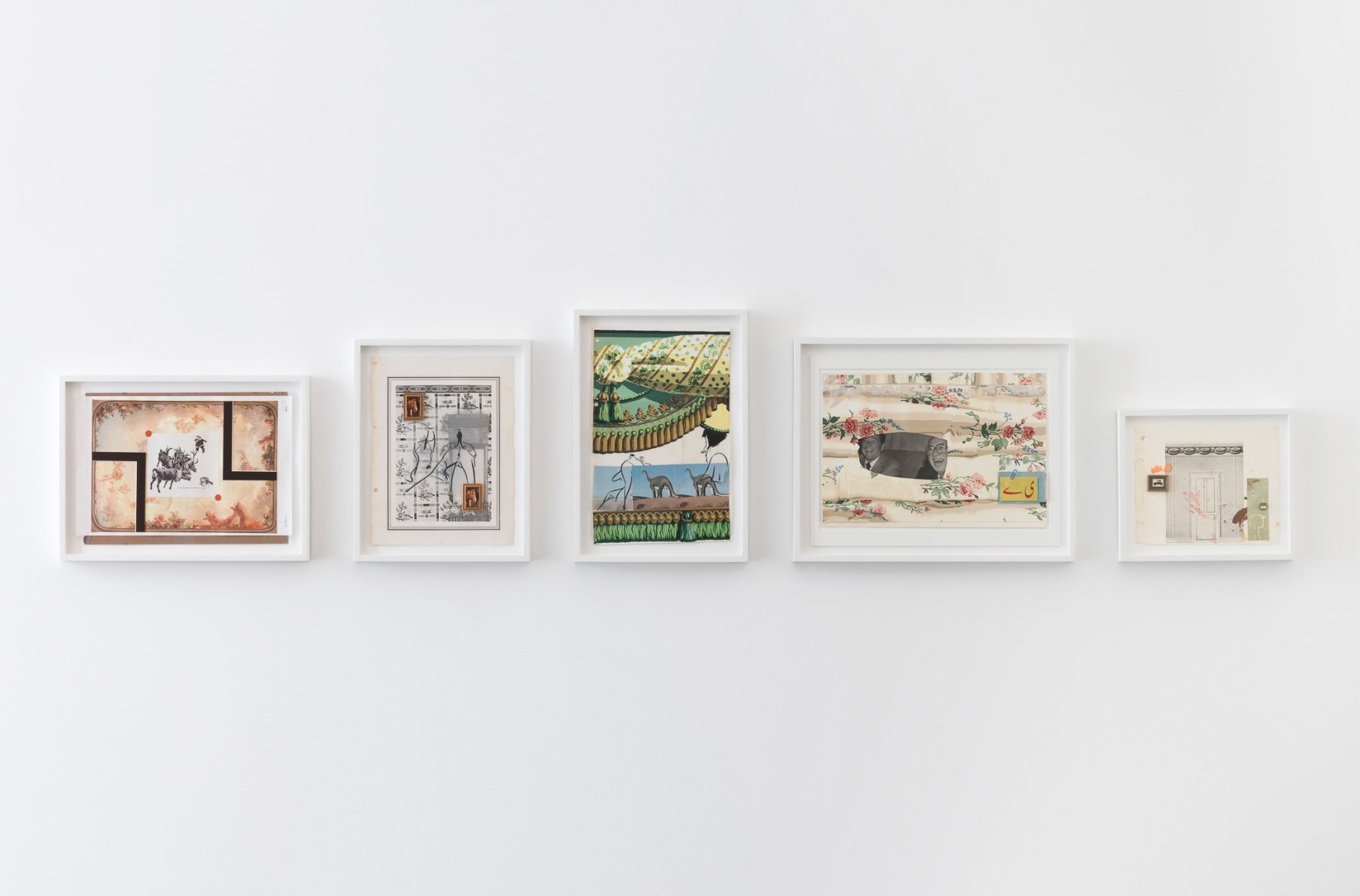 Sue Williams, 2016-2017, Five collages on paper