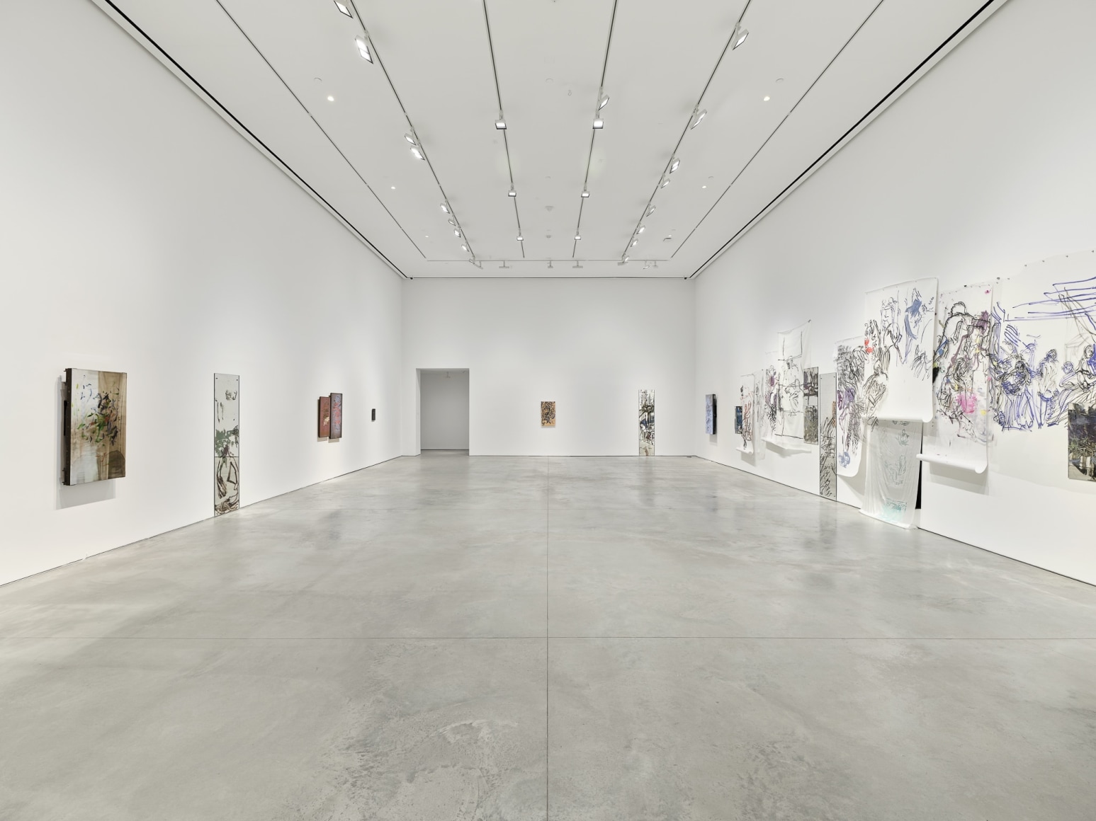 Installation view: Nick Mauss and Ken Okiishi, 303 Gallery, New York, 2025, Photo: Justin Craun