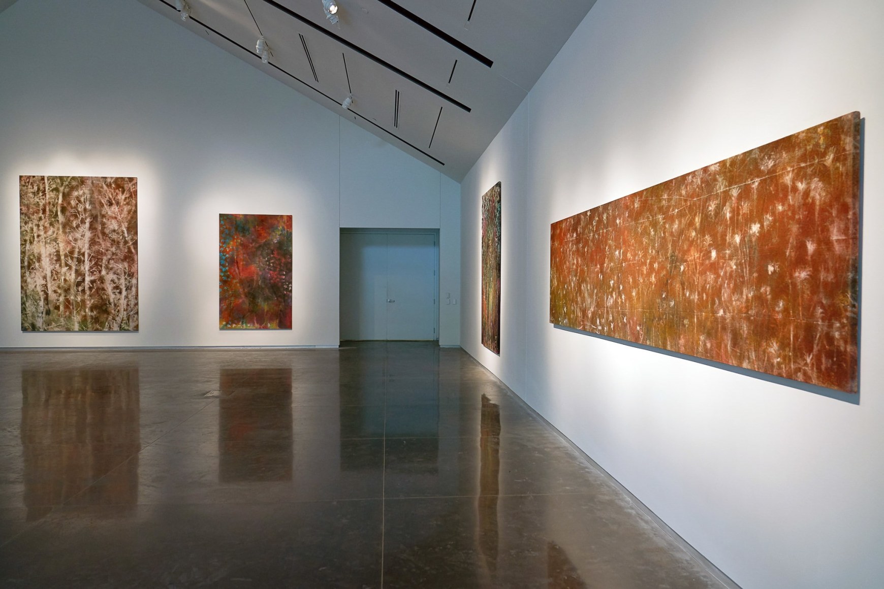 Installation view: Sam Falls, 2019, Laumeier Sculpture Park, St. Louis, MO, courtesy&nbsp;Laumeier Sculpture Park