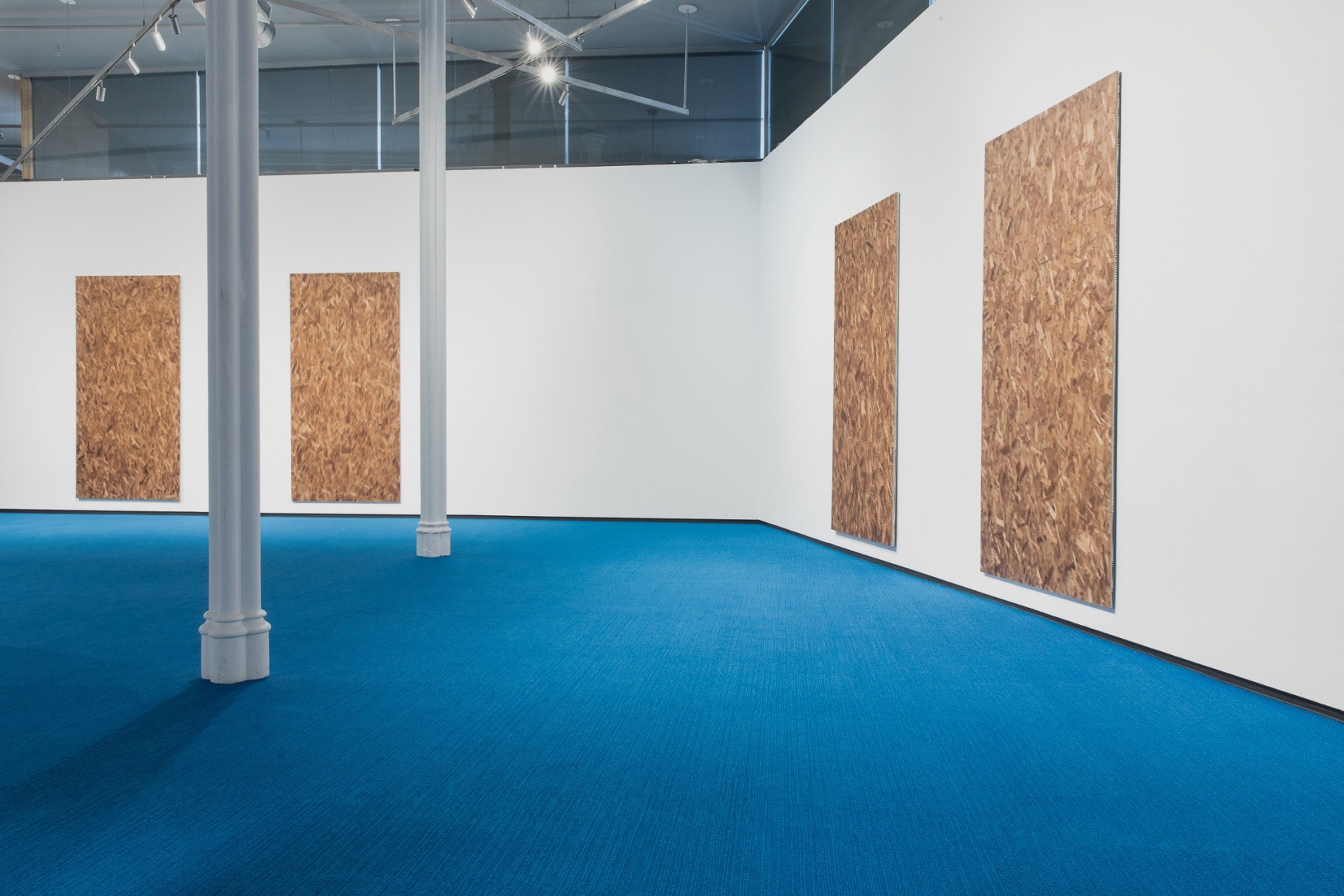 Jacob Kassay, Installation view: Footage, Hallwalls Contemporary Art Center, Buffalo, 2019