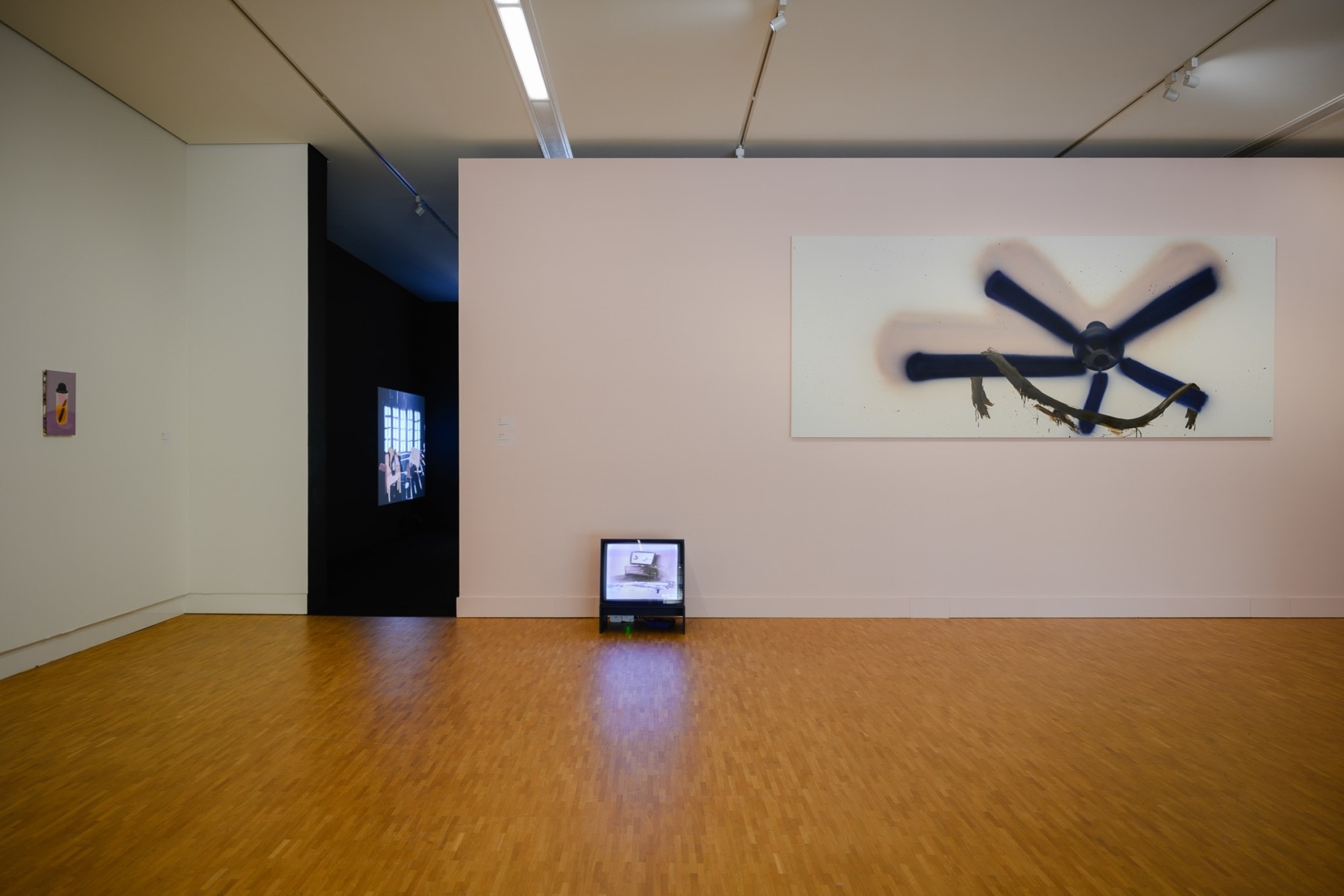 Installation view: Tala Madani, Death Fan, KM21, The Hague, Netherlands, photographer: Peter Cox