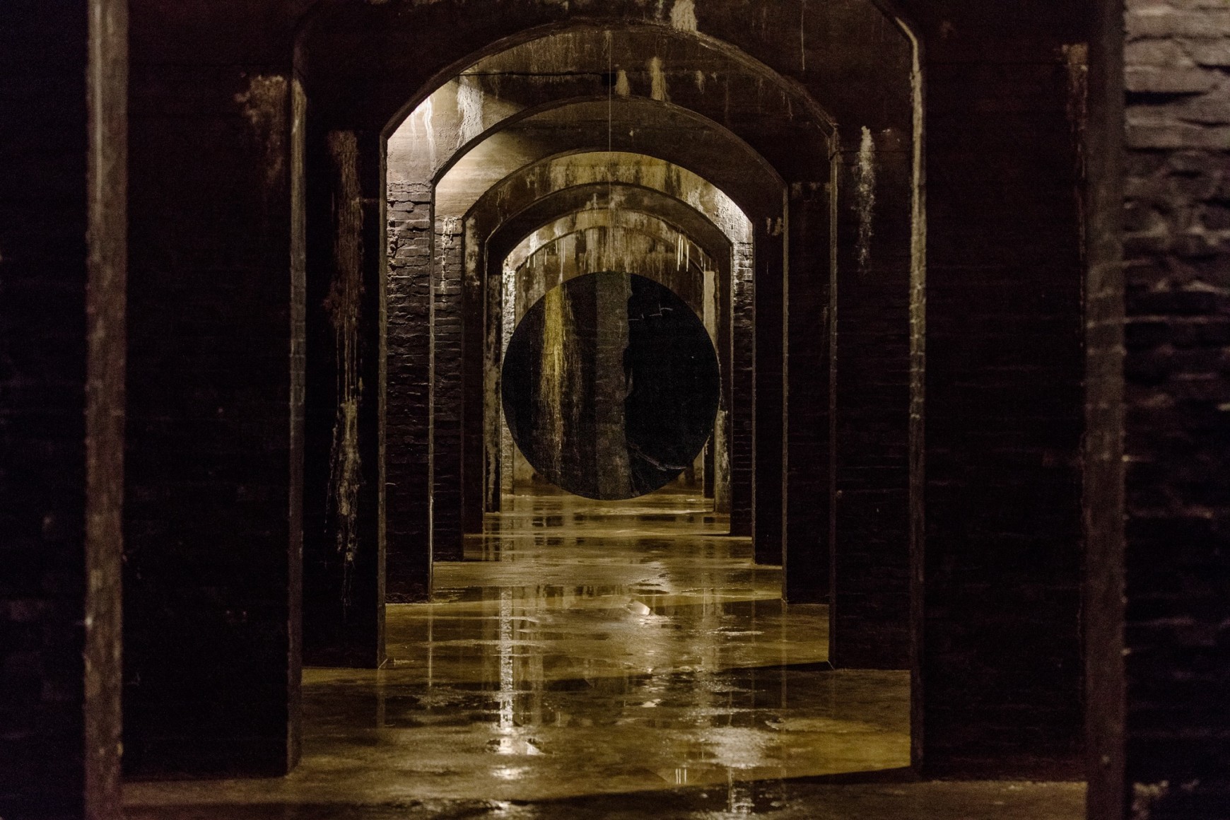 Jeppe Hein, Installation view: IN IS THE ONLY WAY OUT, Cisternerne, Copenhagen, 2018. Photo: Anders Sune Berg
