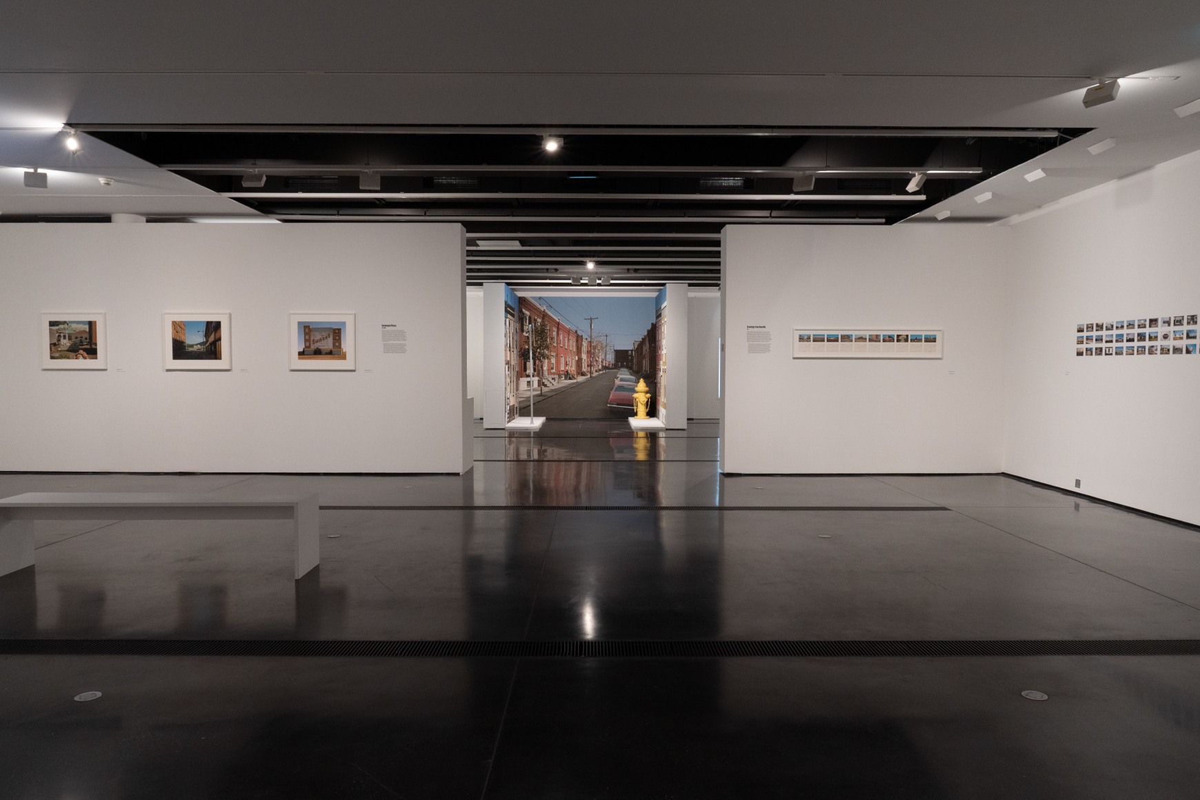 Installation view: Stephen Shore, Vehicular & Vernacular, Fondation Henri Cartier-Bresson, Paris, 2024.