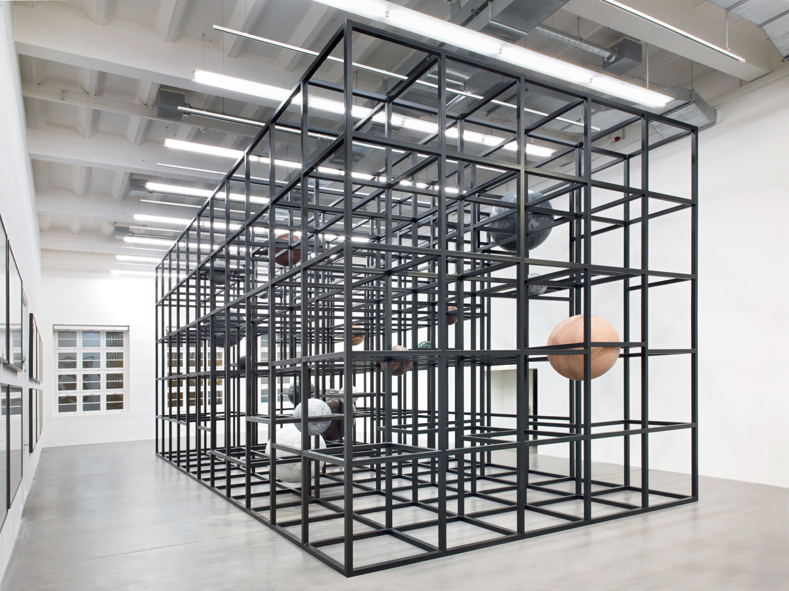 Installation view: Alicja Kwade, LinienLand, Haus Konstruktiv, Zurich, 2018. Photo: Roman M&auml;rz