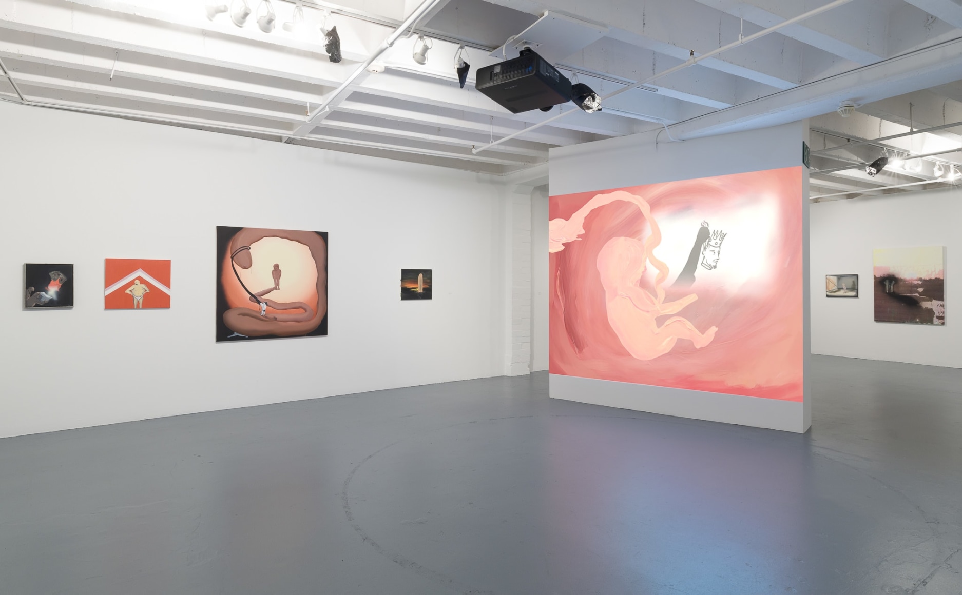 Installation view of Tala Madani: Biscuits, September 10, 2022 – February 19, 2023 at The Geffen Contemporary at MOCA. Courtesy of The Museum of Contemporary Art (MOCA). Photo by Jeff McLane.