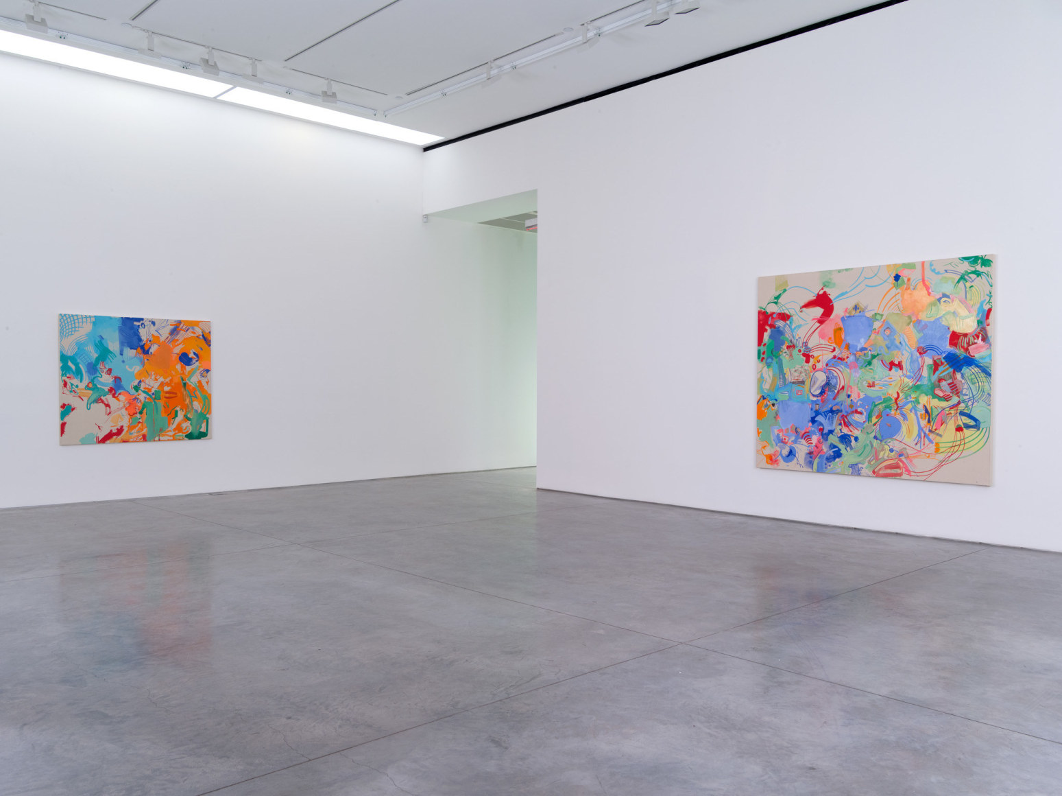 Sue Williams, WTC, WWIII, Couch Size, Installation at 303 Gallery, 2014