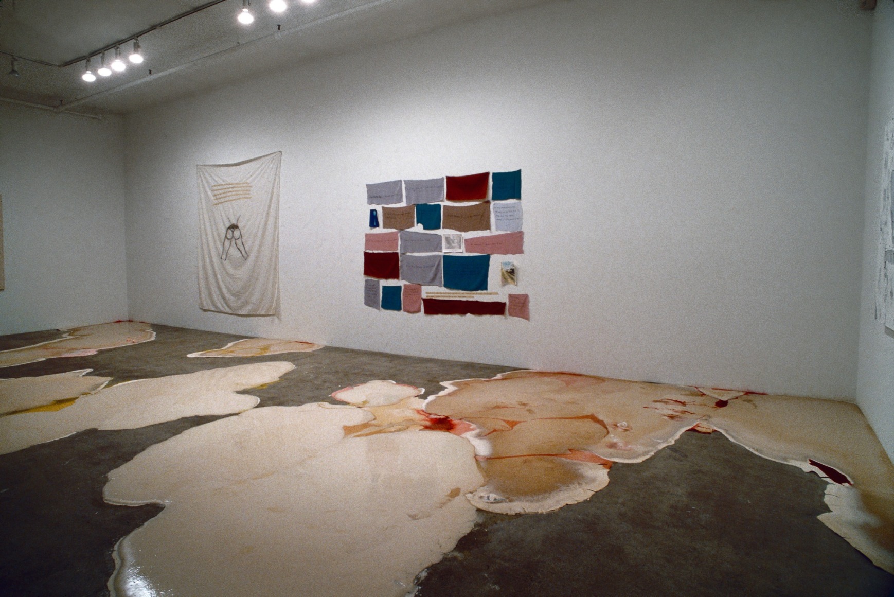 Installation view: Ashley King, Lauren Szold, Sue Williams, 303 Gallery, 1992