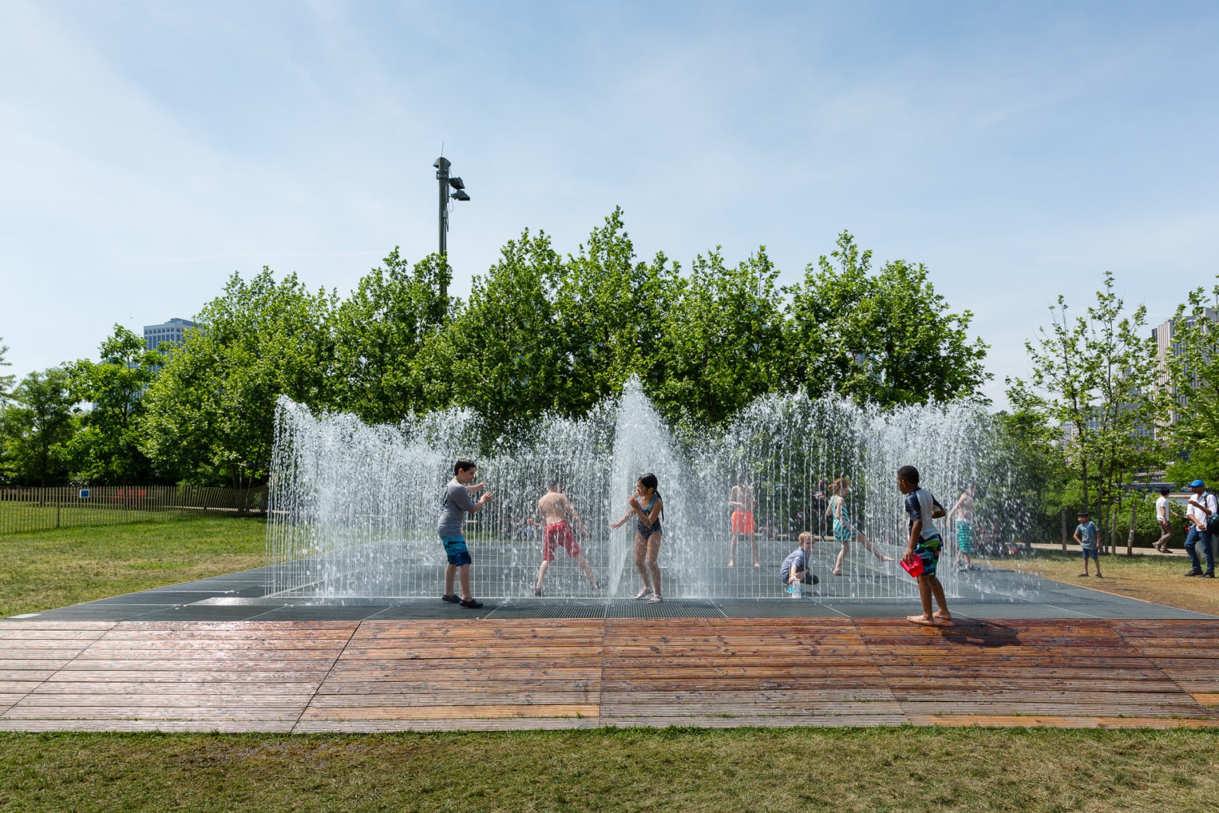Jeppe Hein, Appearing Rooms, 2006, Installation view: Please Touch The Art. Brooklyn Bridge Park, 2015-16