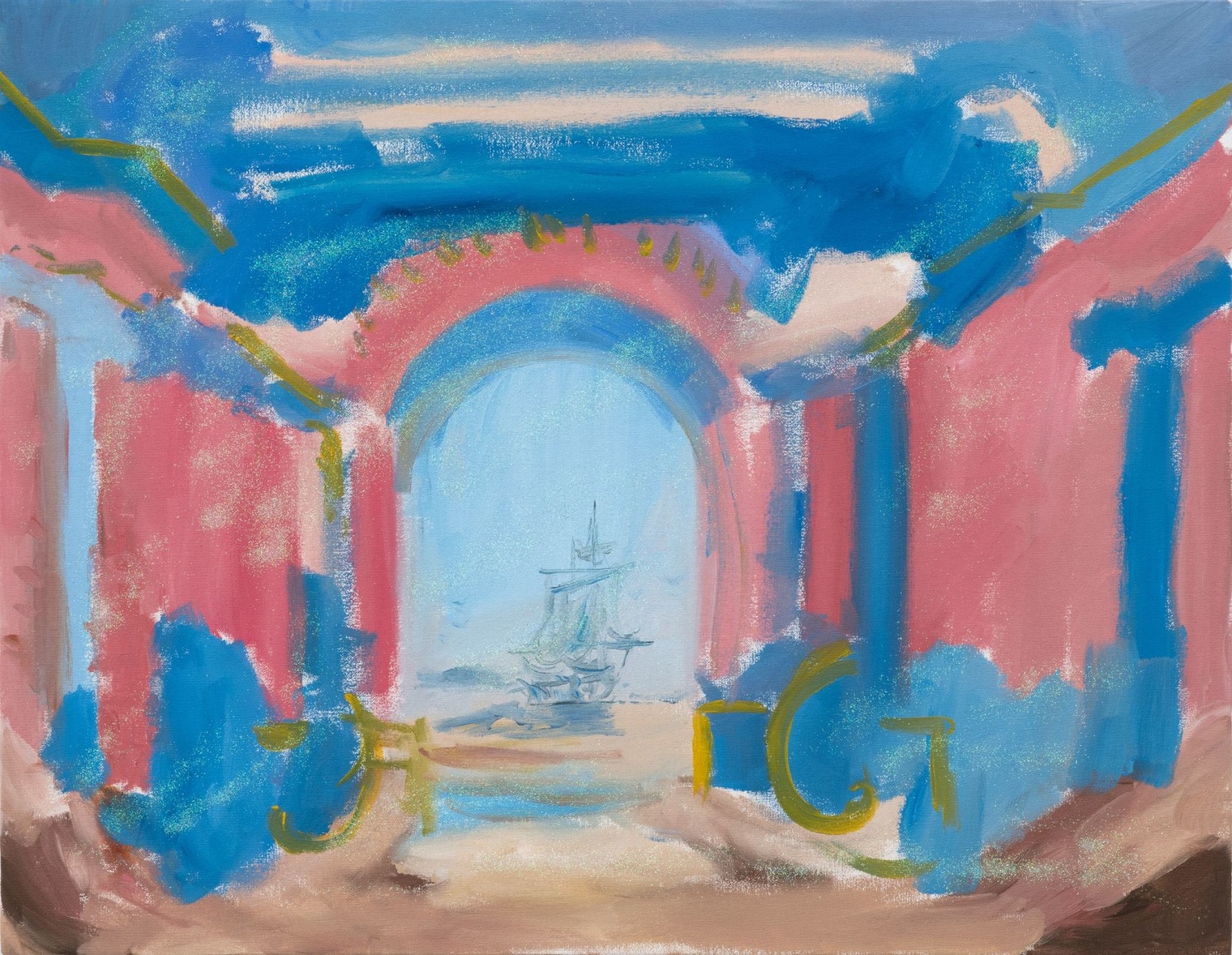 Karen Kilimnik, the island cove, 2015