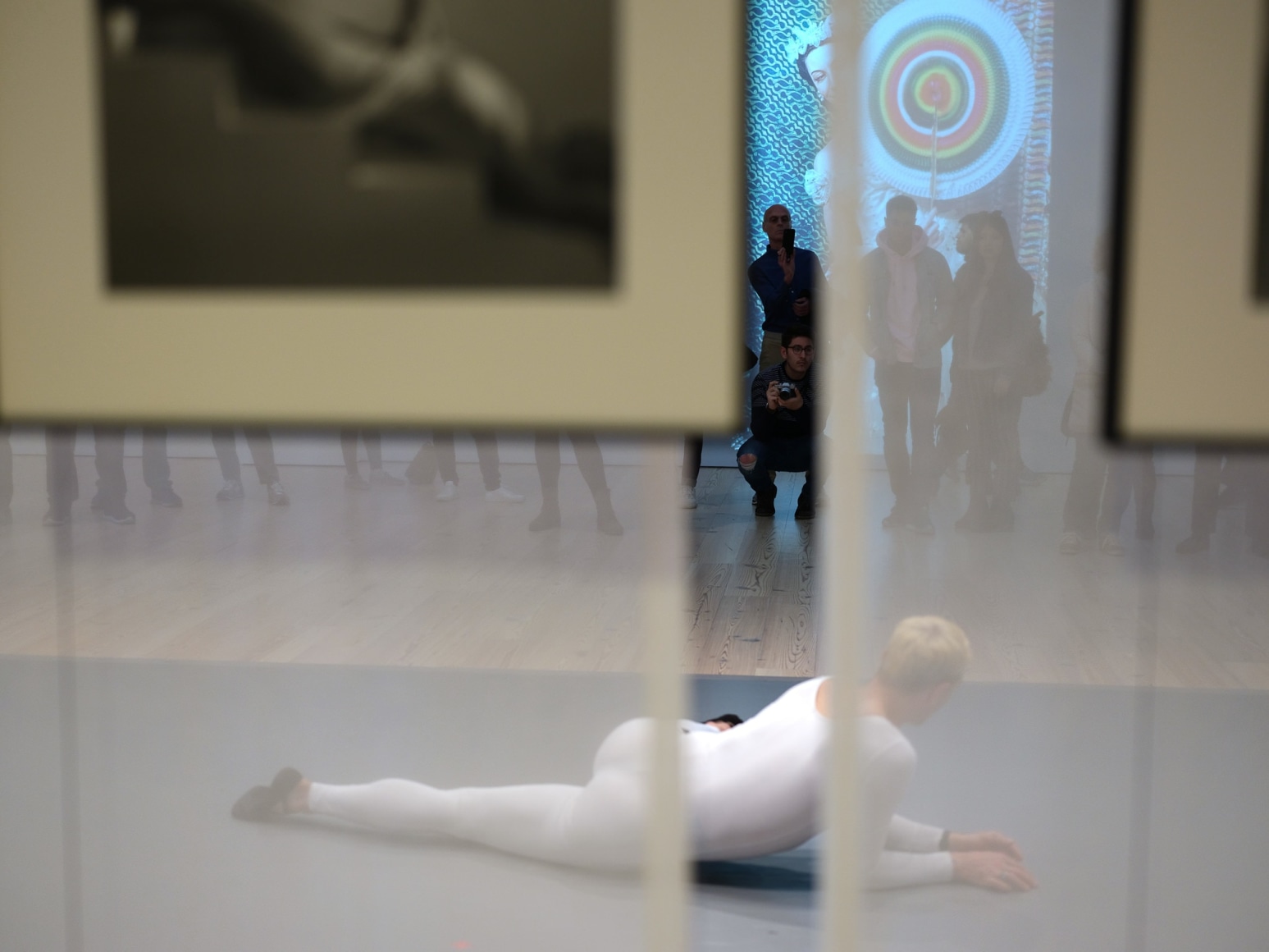Performance view of Transmissions, Whitney Museum of American Art, New York
