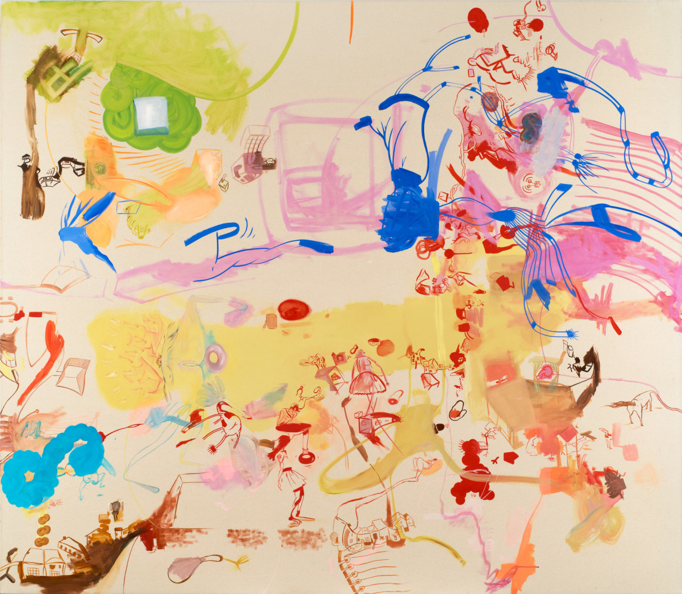 Sue Williams, Chicken Leg in Yellow, 2017