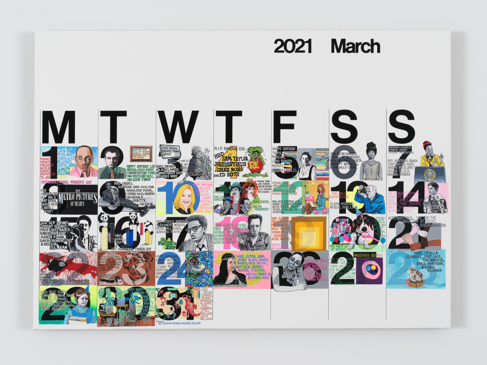 Rob Pruitt, Studio Calendar (March 2021)