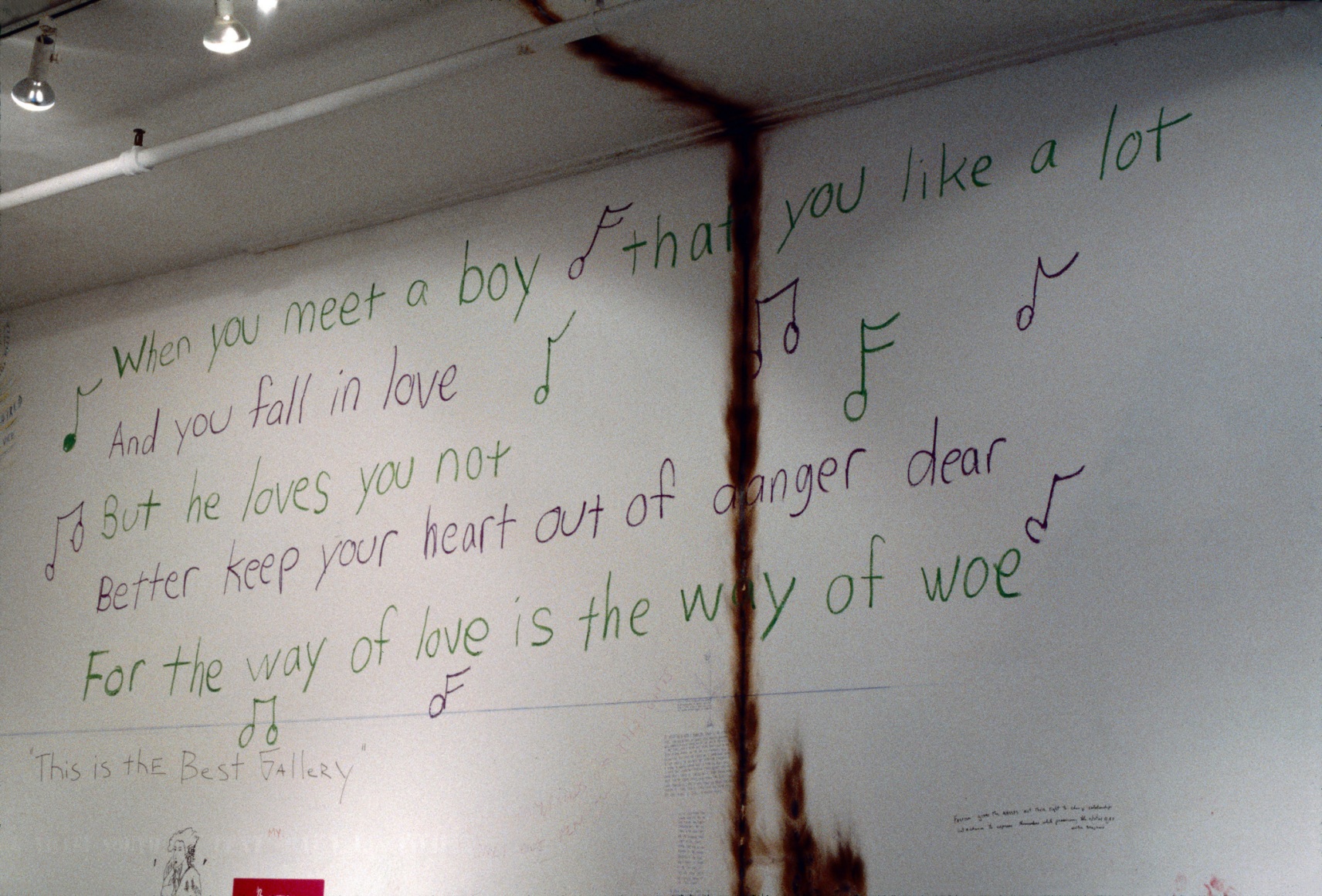 Installation view Writings On The Wall