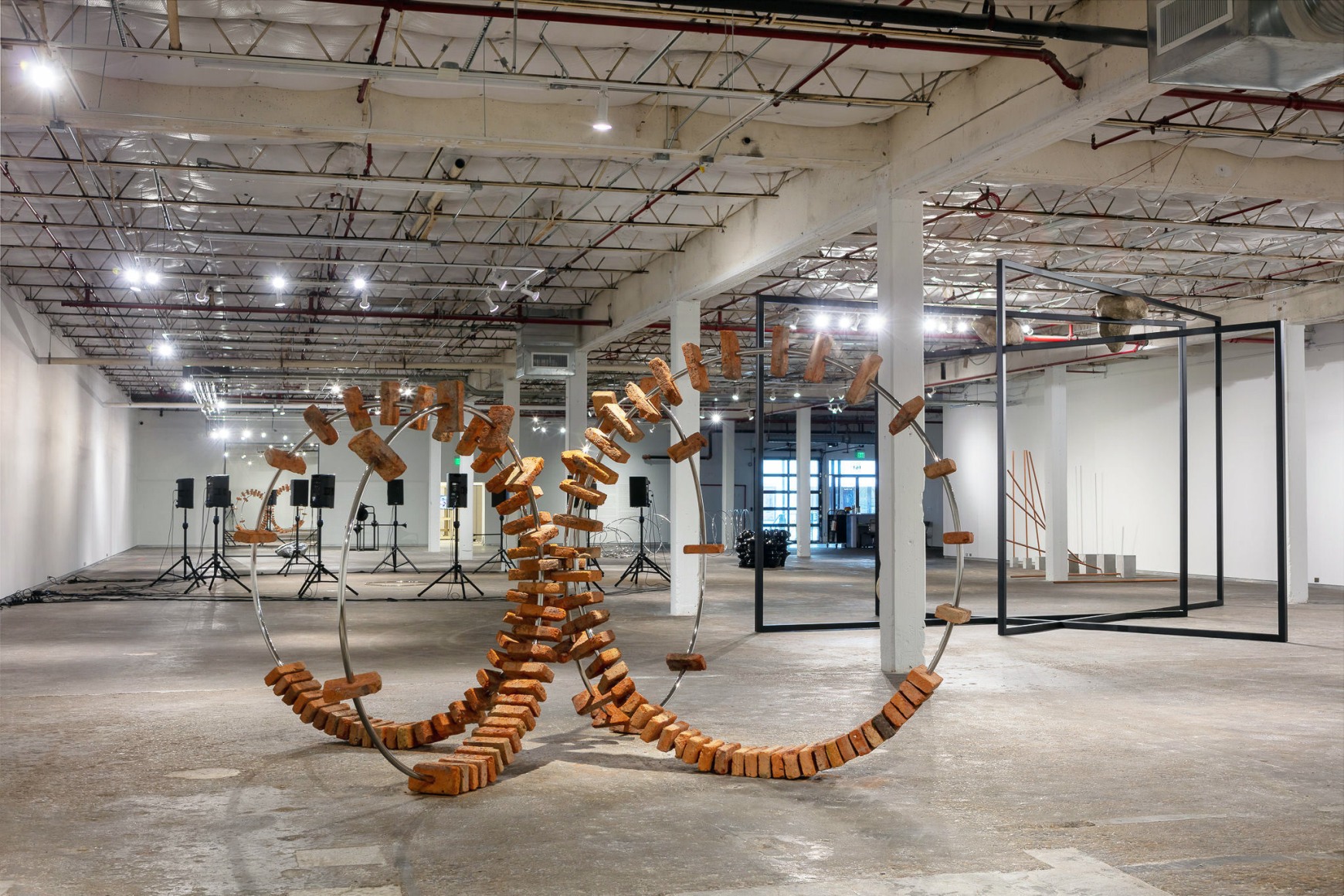 Installation view: Alicja Kwade, Moving in Glances, Dallas Contemporary, TX, Photo: Todora Photography LLC