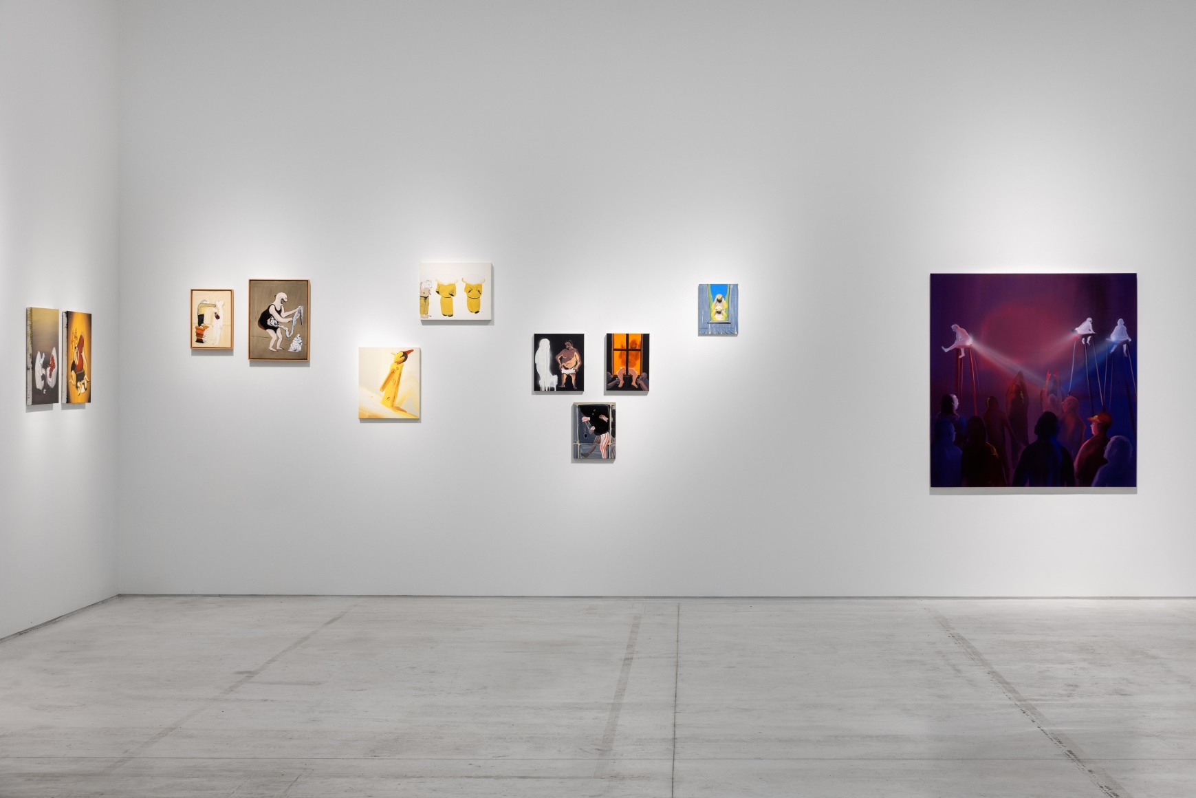 Installation views: Tala Madani, Shitty Disco, June 13 – November 10, 2024, National Museum of Contemporary Art Athens, Greece. Photography: Paris Tavitian