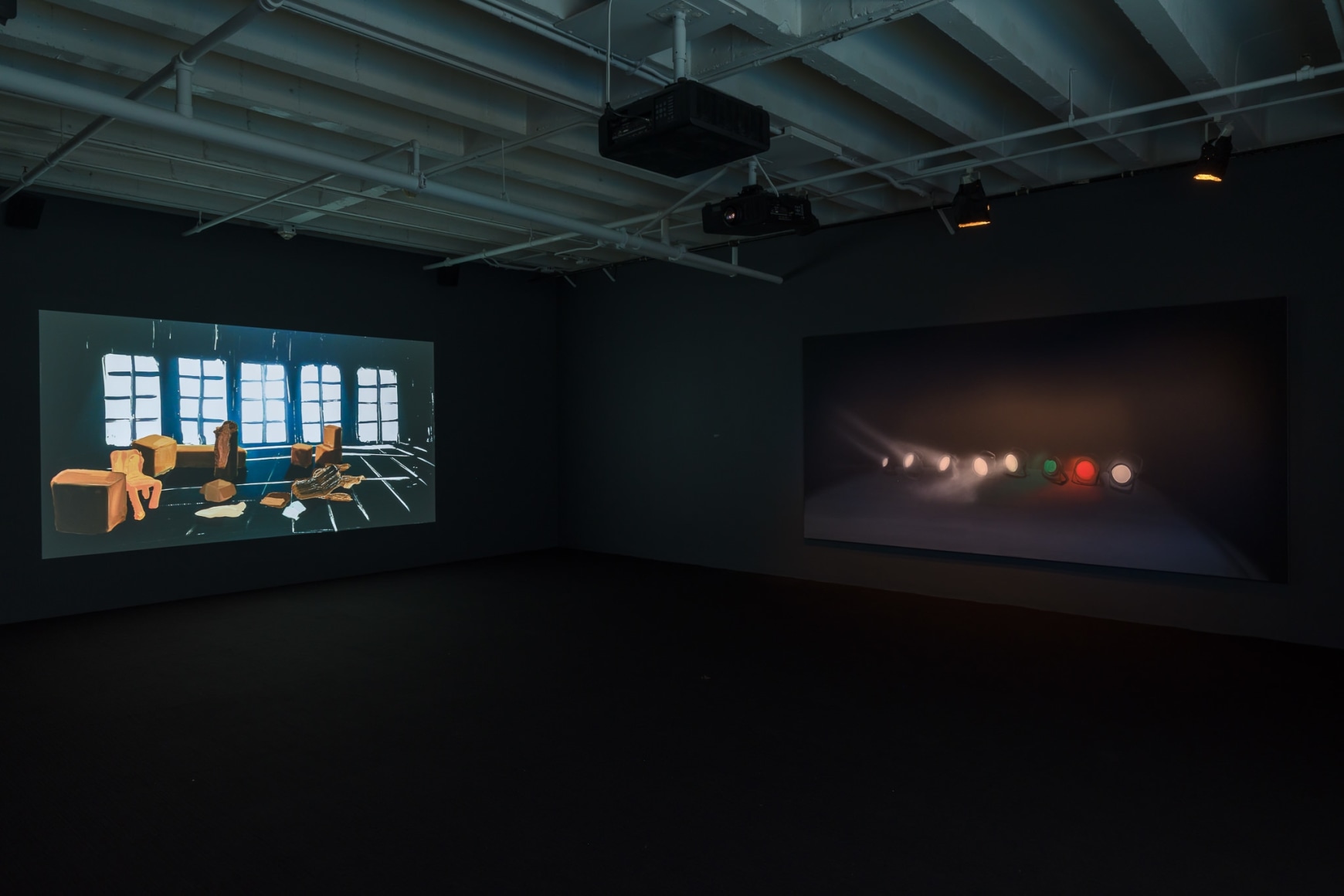 Installation view of Tala Madani: Biscuits, September 10, 2022 – February 19, 2023 at The Geffen Contemporary at MOCA. Courtesy of The Museum of Contemporary Art (MOCA). Photo by Jeff McLane.
