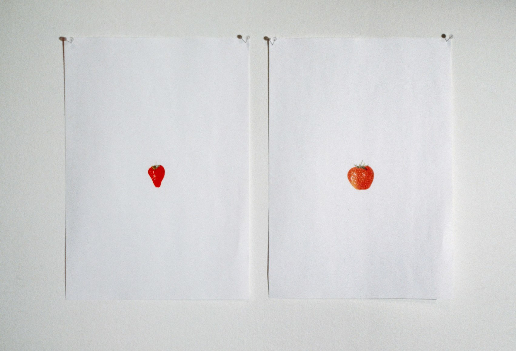 Hans-Peter Feldmann, 2 laser copies (Strawberries)