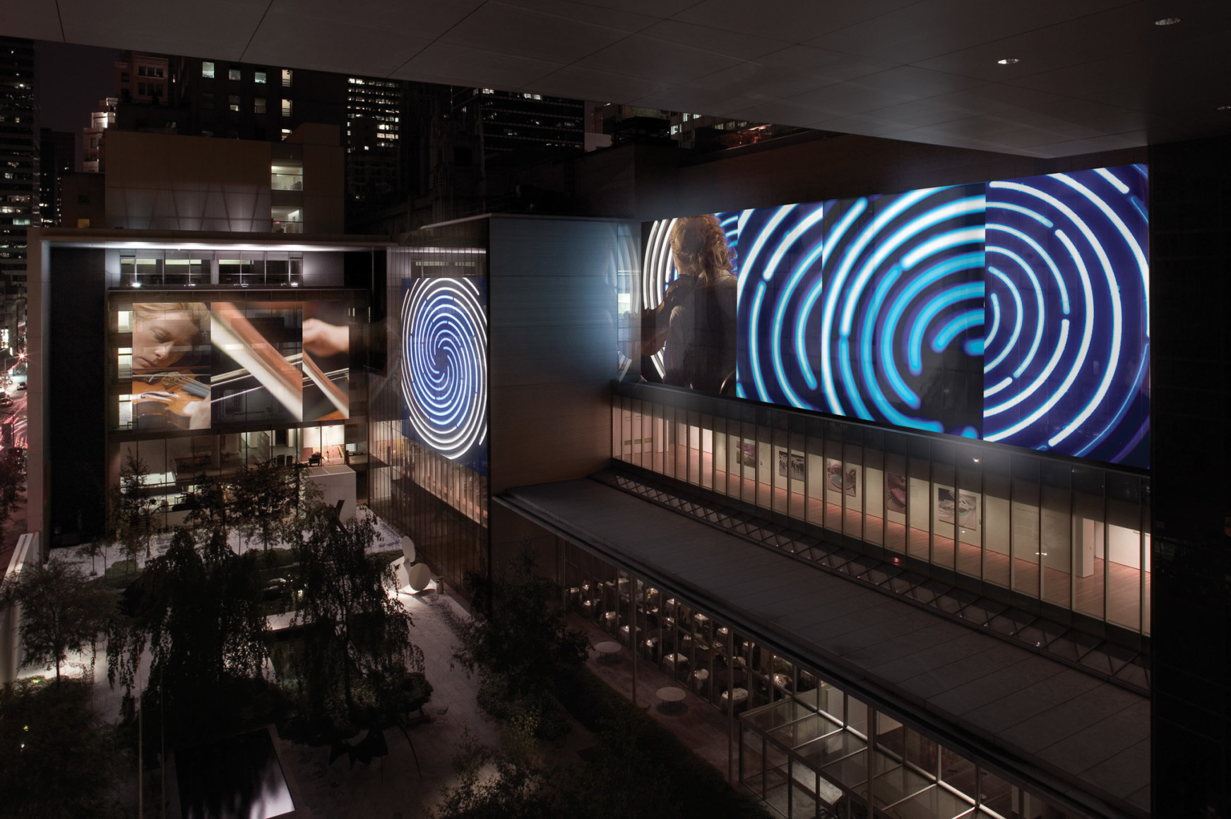 Doug Aitken, sleepwalkers, 2007, MoMA, New York