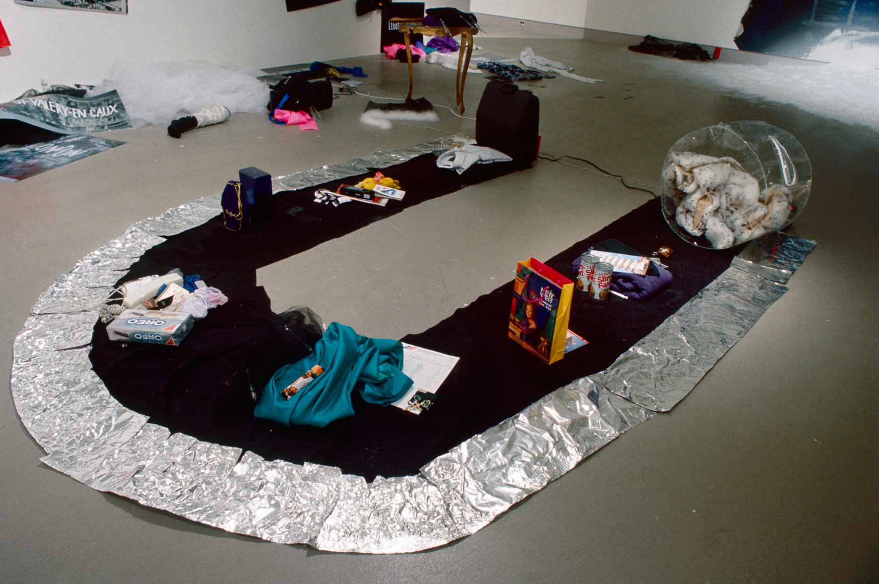 Karen Kilimnik, Fun of Travel, 1992, Installation view: ICA Philadelphia, 1992