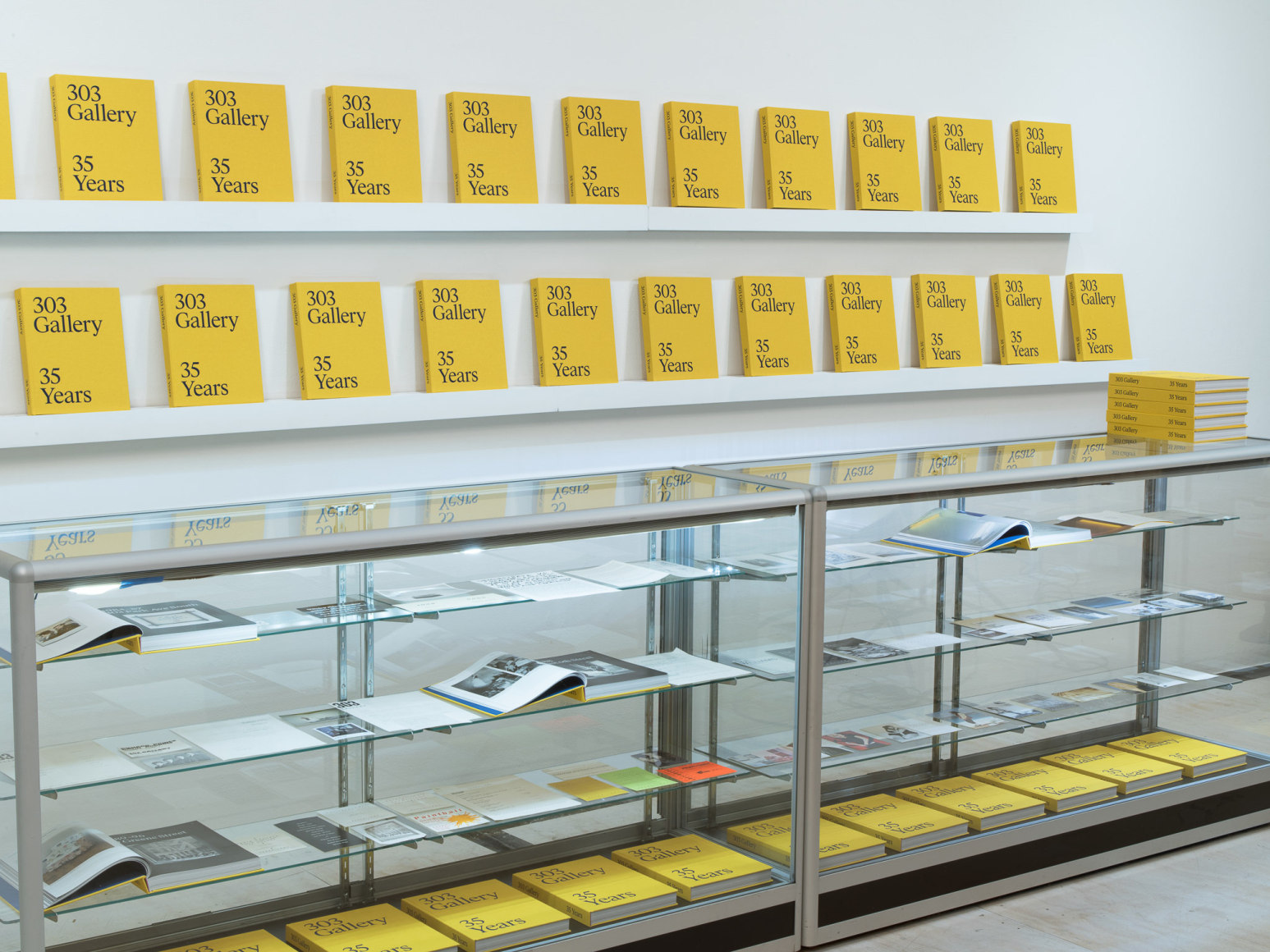 Installation view: 303 inPrint at Printed Matter's New York Art Book Fair, 2019