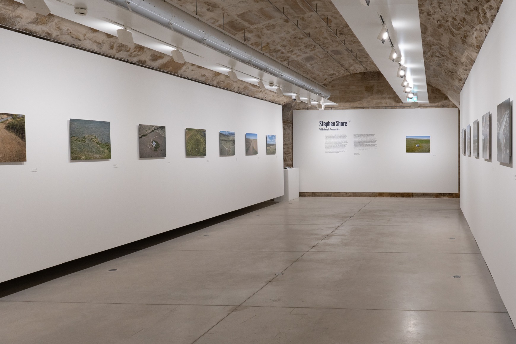 Installation view: Stephen Shore, Vehicular & Vernacular, Fondation Henri Cartier-Bresson, Paris, 2024.