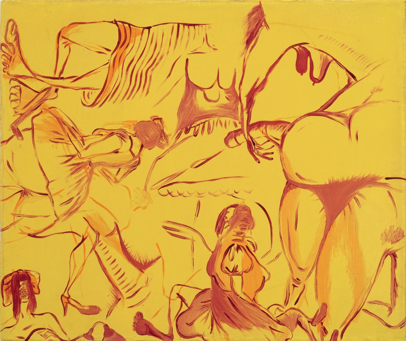 Sue Williams, The Relatives in Yellow, circa 1997