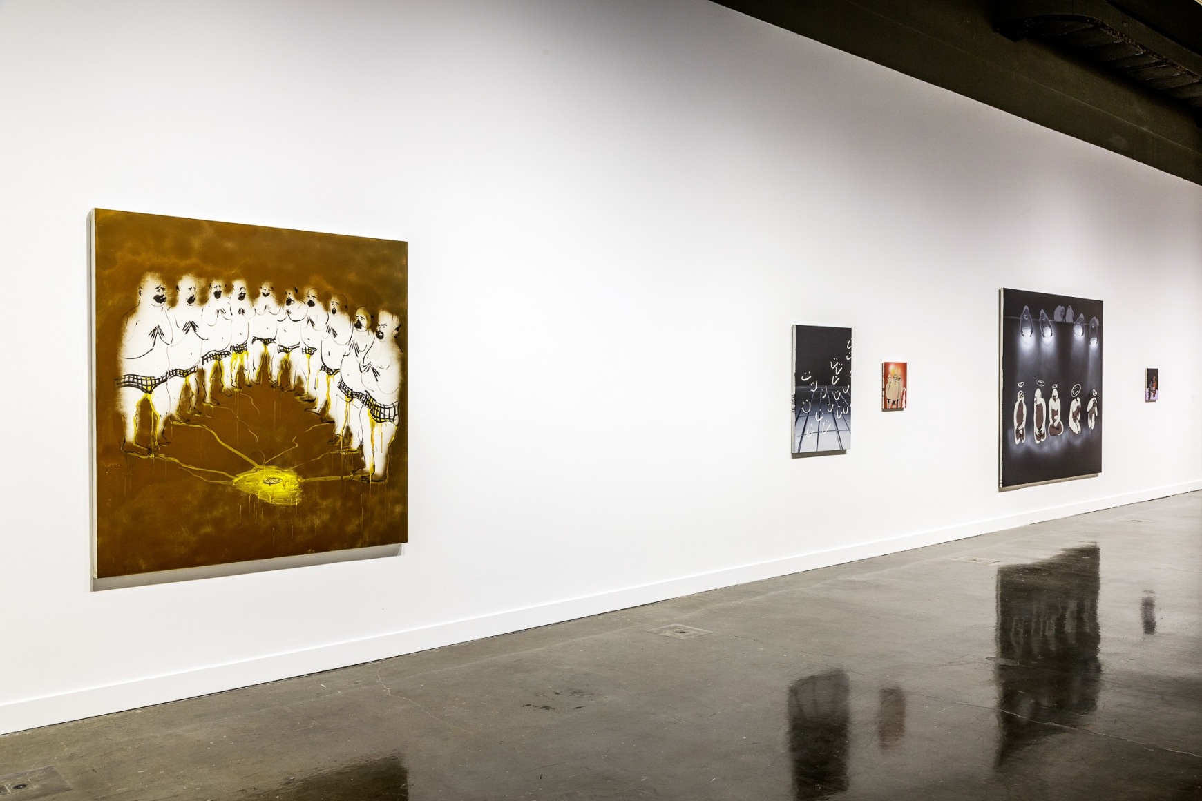 Installation view: Tala Madani: First Light, MIT List Visual Arts Center, 2016