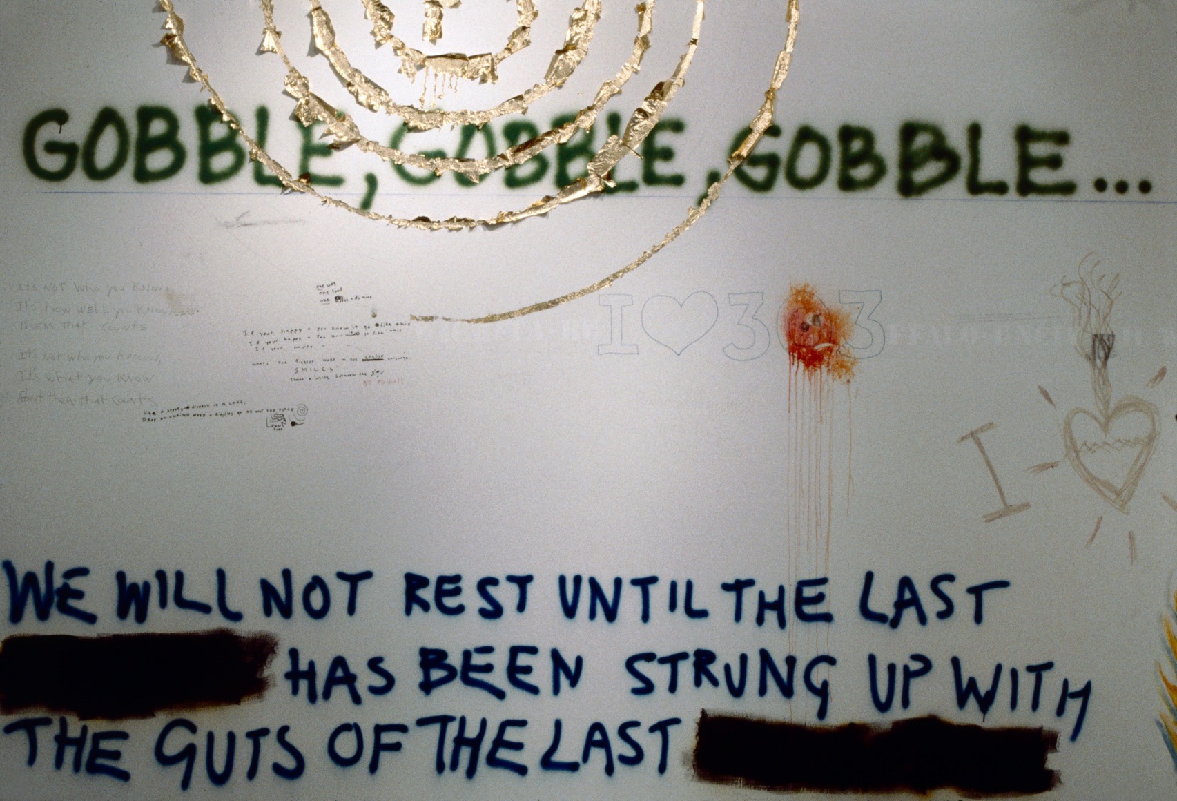 Installation view Writings On The Wall