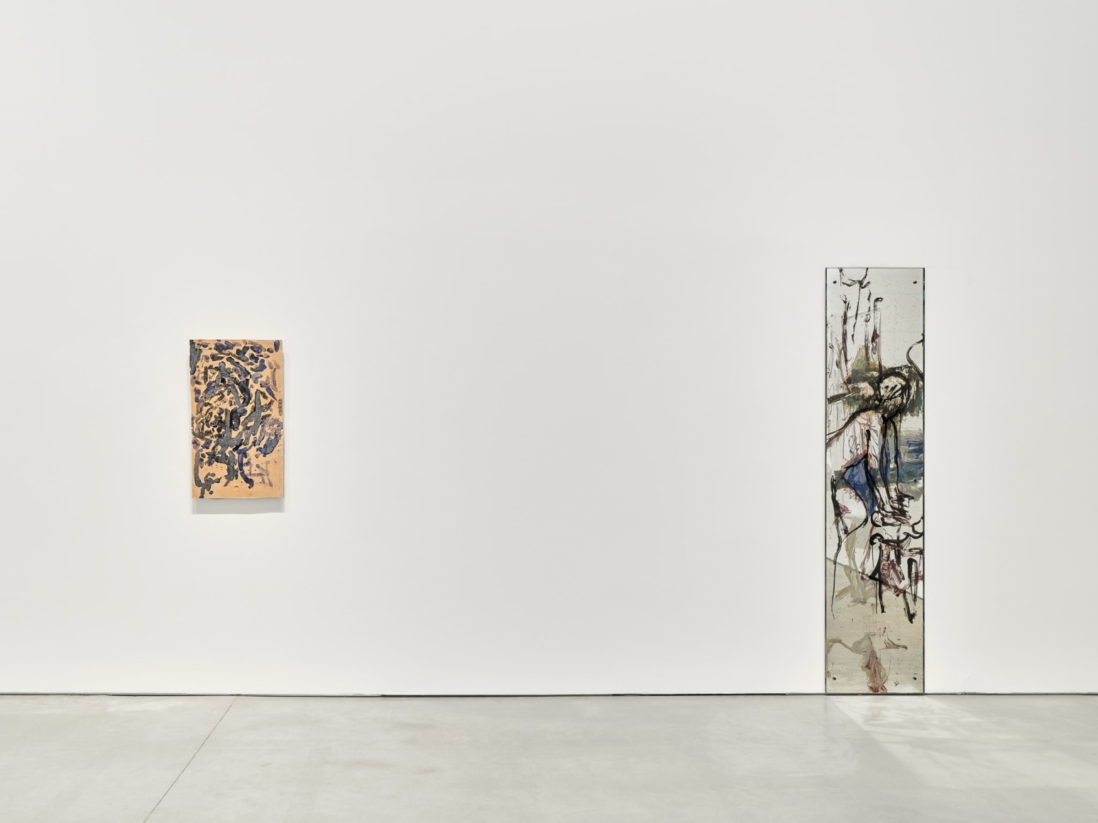 Installation view: Nick Mauss and Ken Okiishi, 303 Gallery, New York, 2025, Photo: Justin Craun