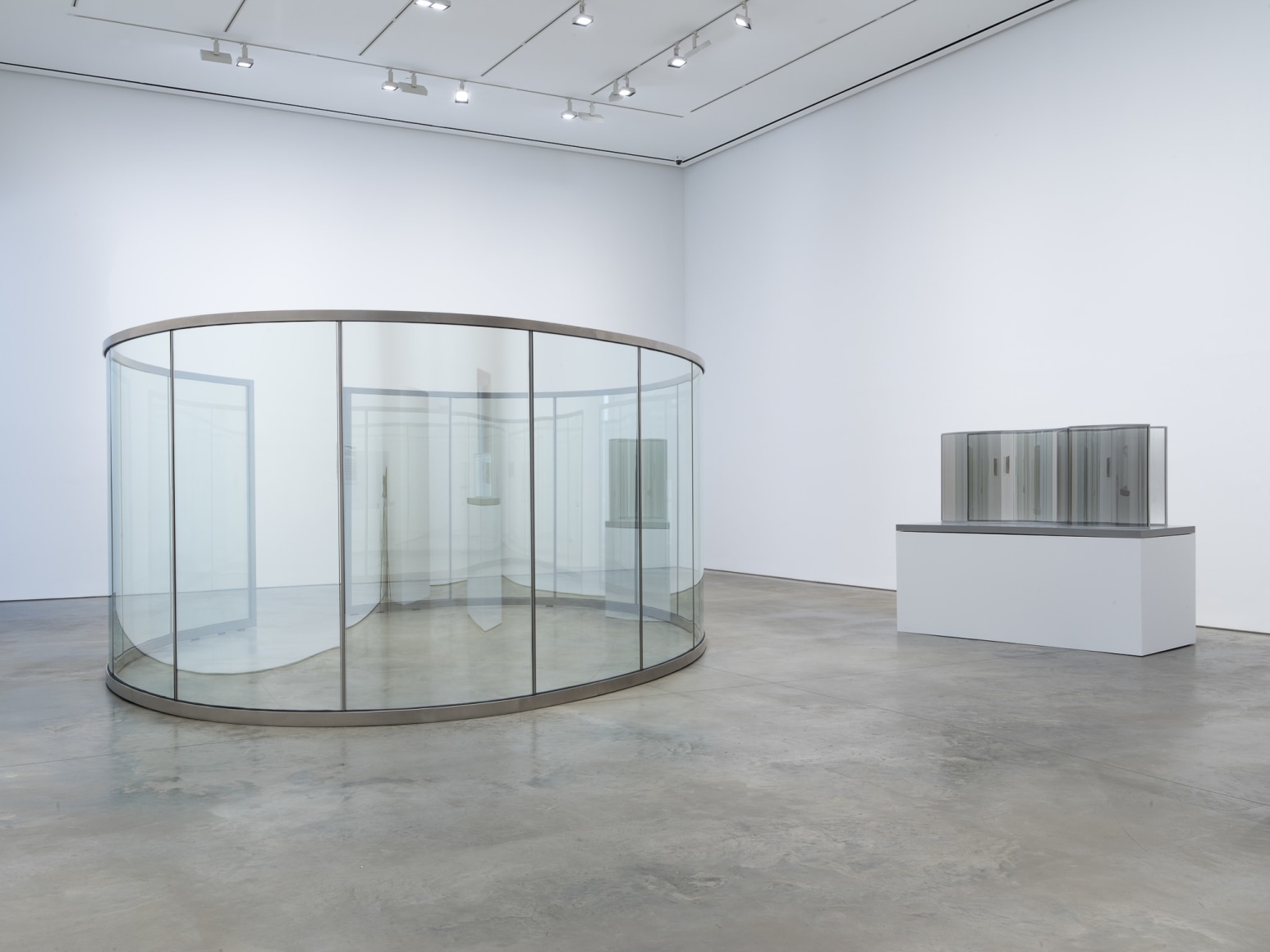 Installation view: Dan Graham, 303 Gallery, New York, 2021