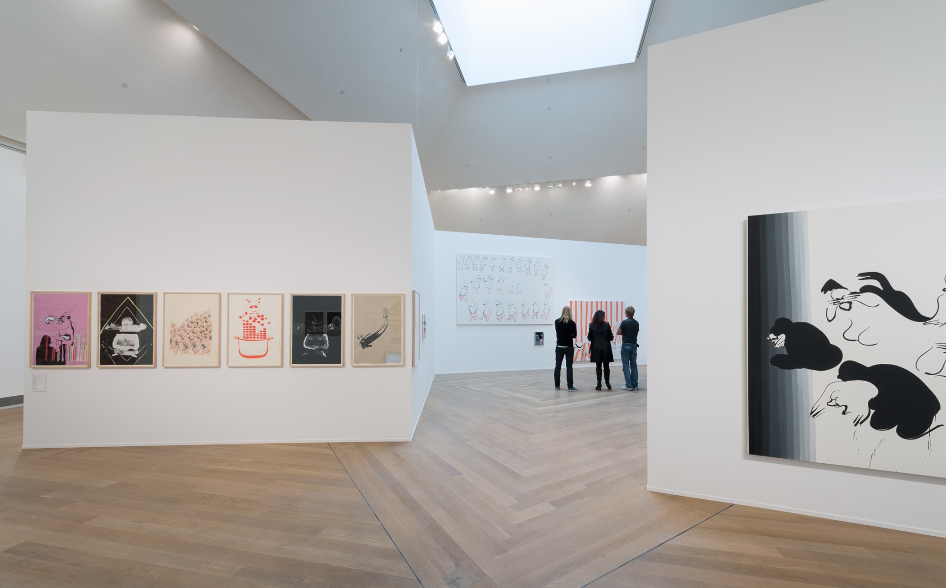Installation view: Tala Madani: Rip Image, Moderna Musseet, Stockholm, 2013