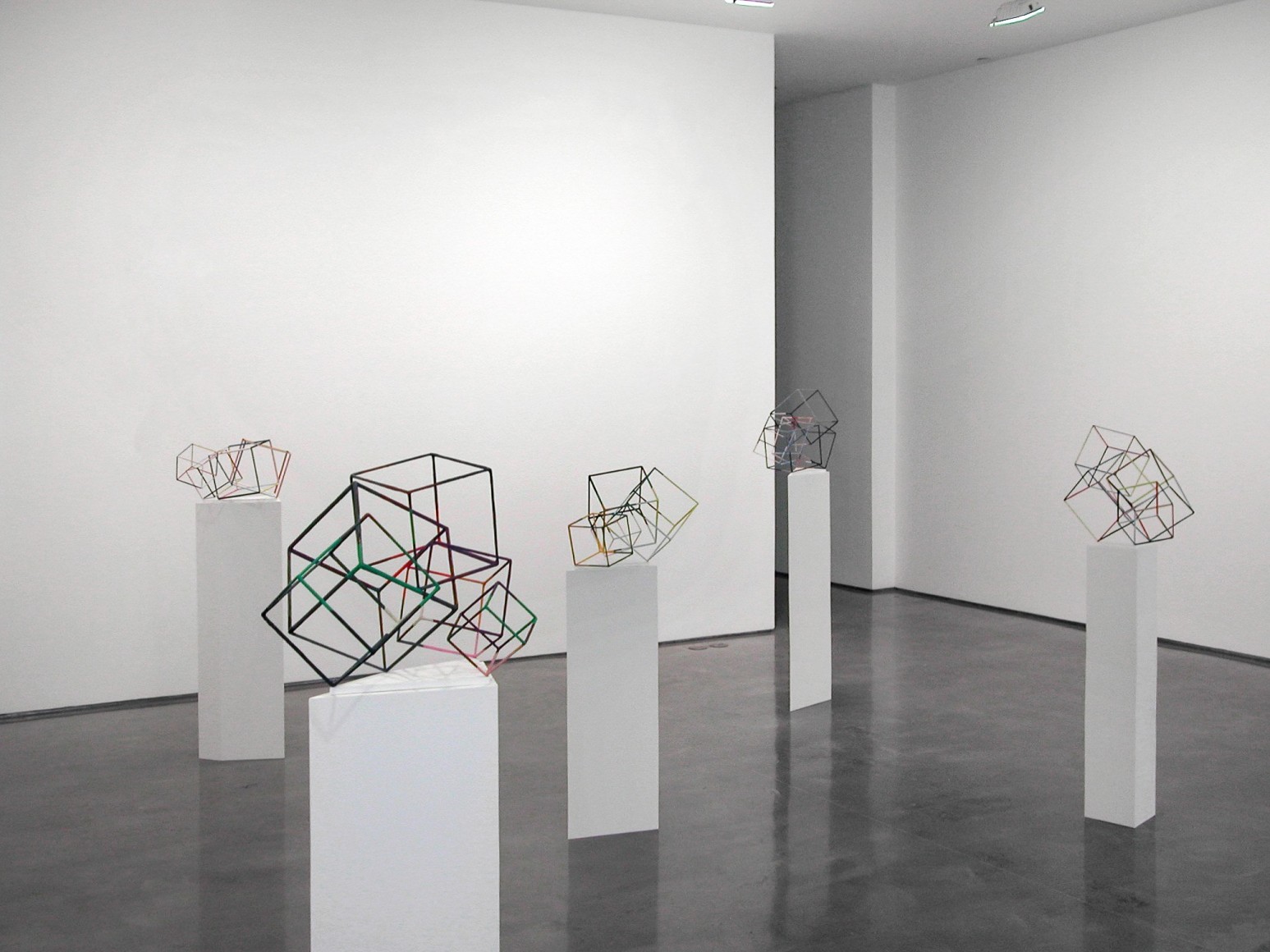 Liz Larner, Installation view: East of What?, 303 Gallery, 2003