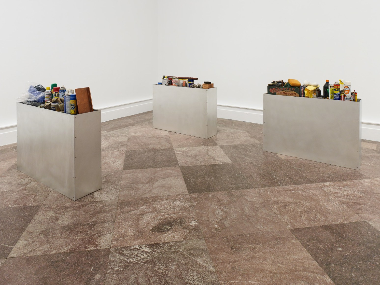 Jacob Kassay, Installation view: OTNY, Albright-Knox Art Gallery, Buffalo, 2017