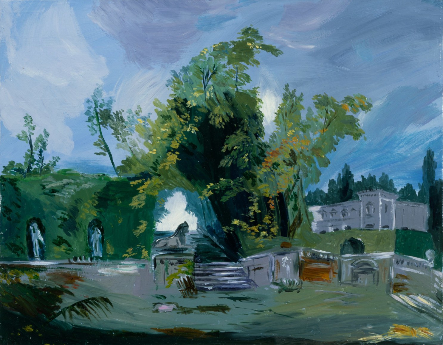 Karen Kilimnik, Golden Straw, the Garden at the Villa, 2000
