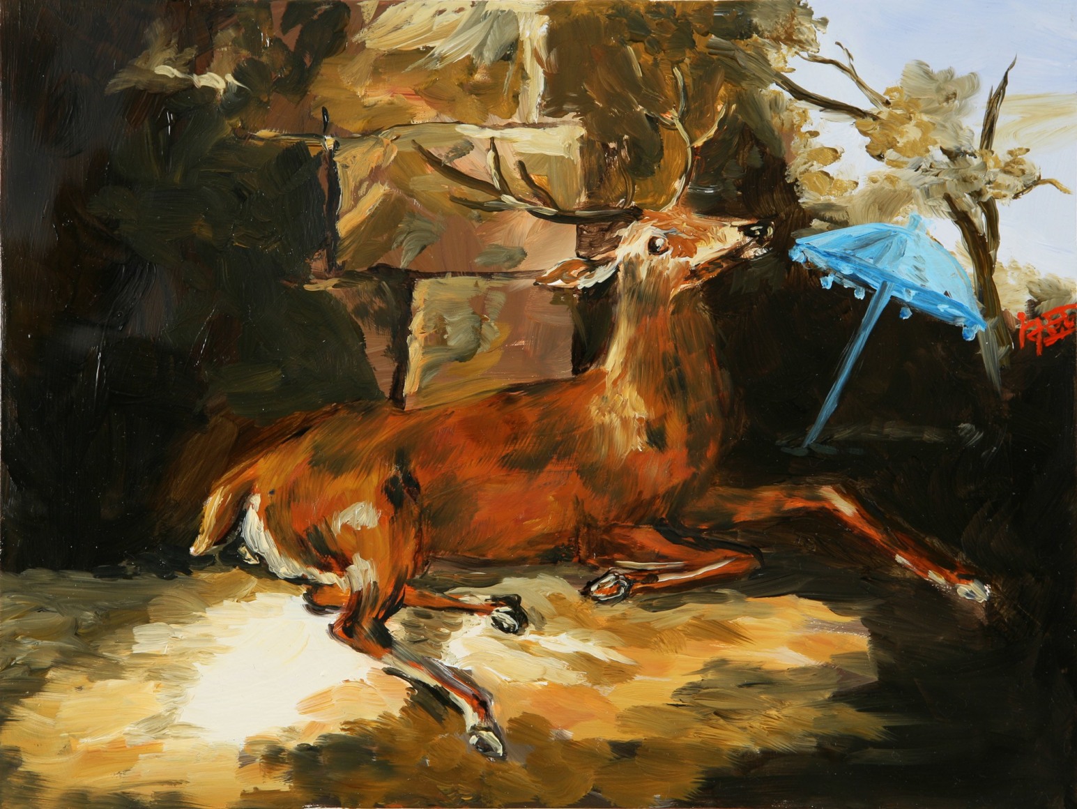 Karen Kilimnik, the Malaysian deer in France, 2006