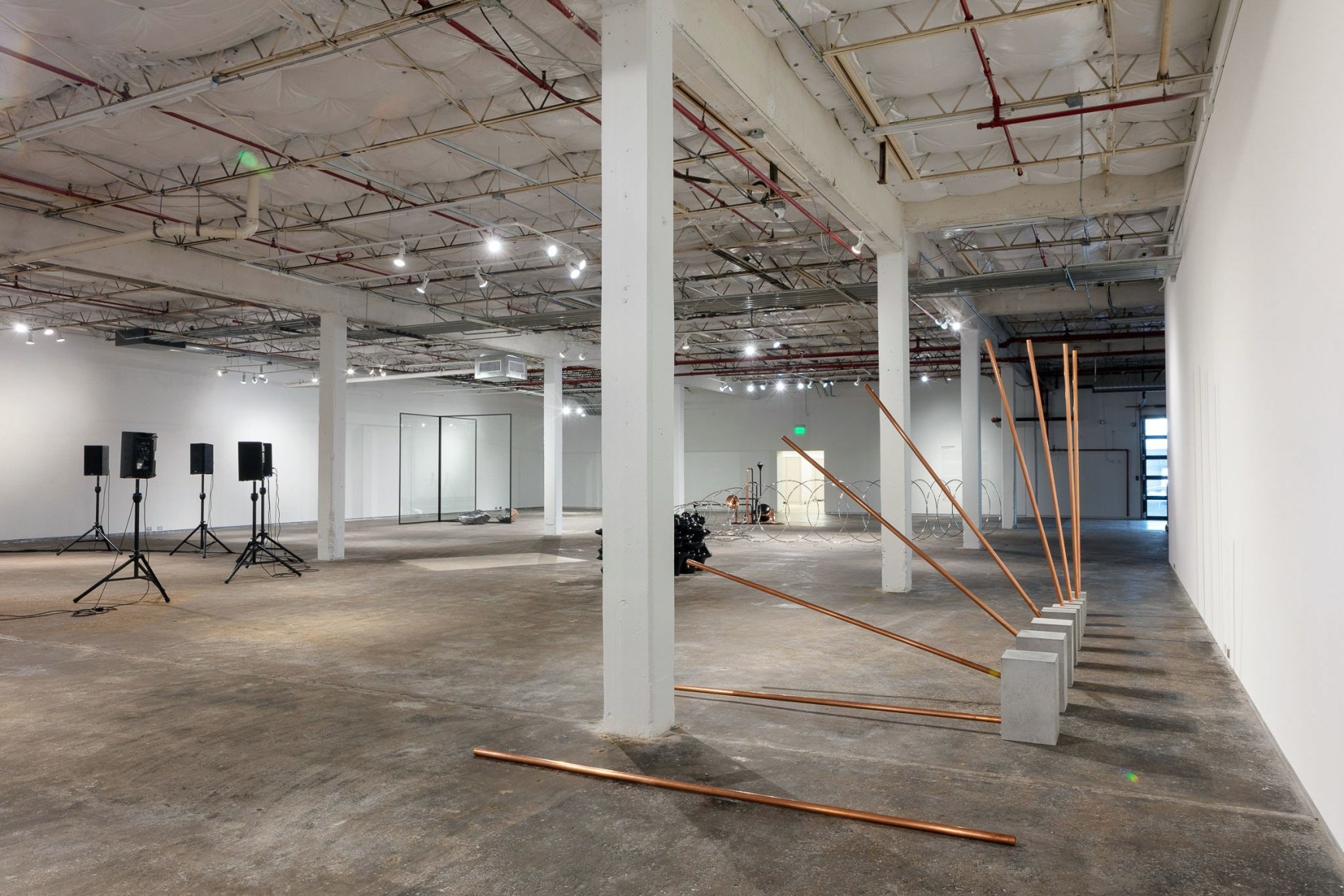 Installation view: Alicja Kwade, Moving in Glances, Dallas Contemporary, TX, Photo: Todora Photography LLC