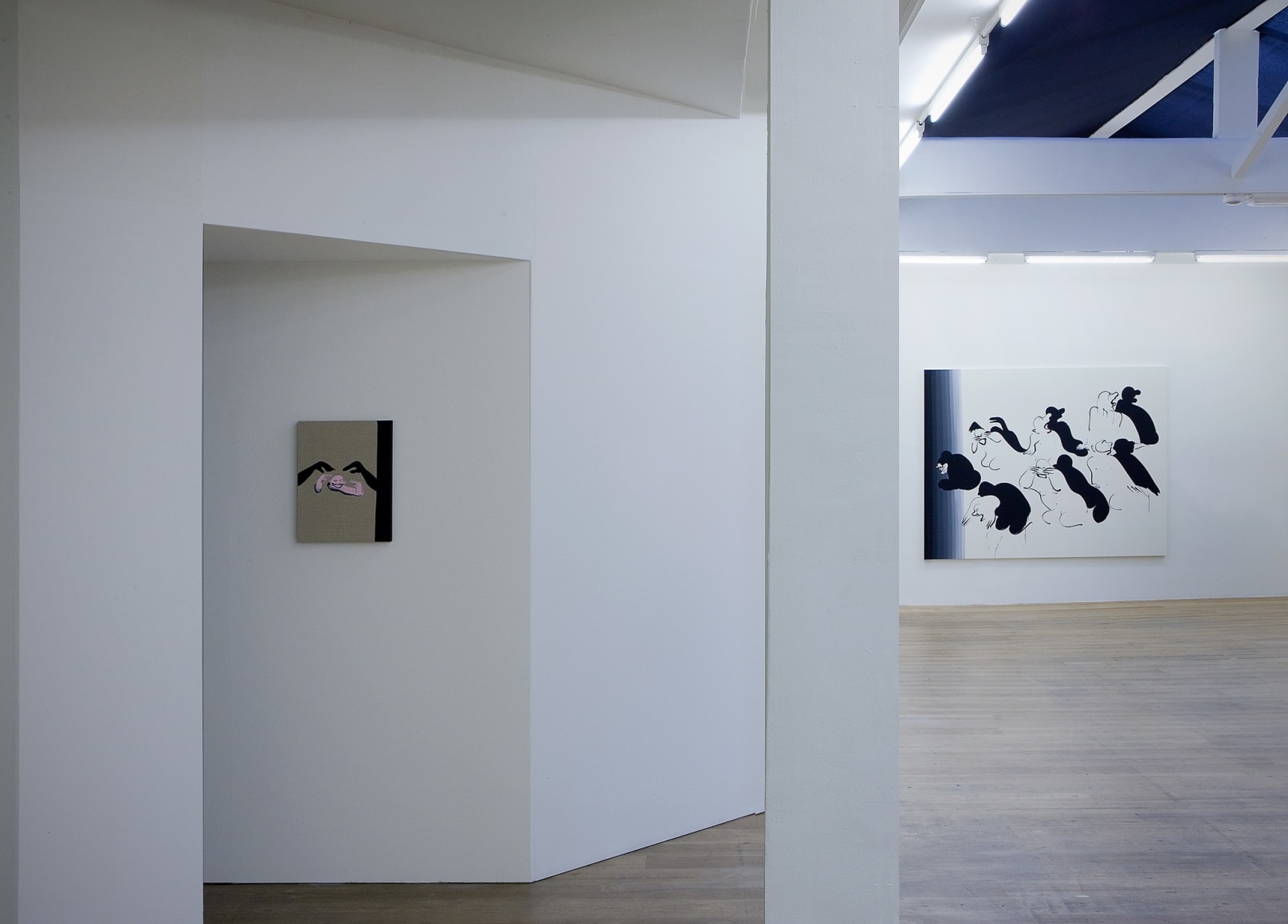 Installation view: Tala Madani: The Jinn, Stedelijk Museum Bureau Amsterdam, 2011