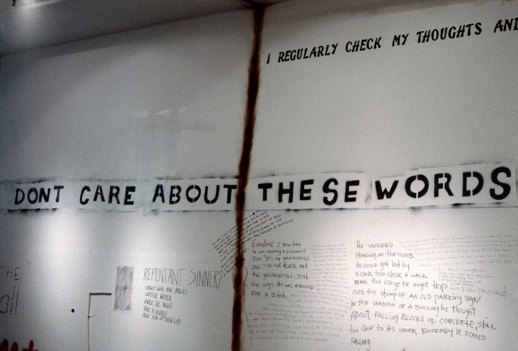 Installation view Writings On The Wall