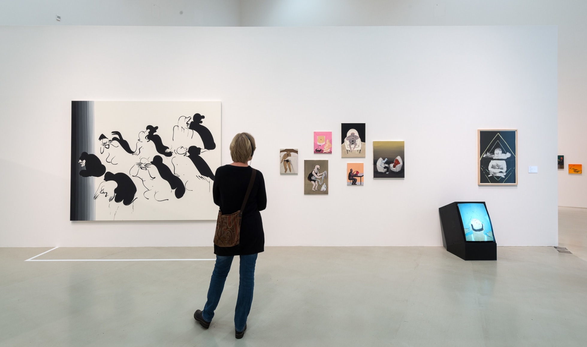 Installation view: Tala Madani: Rip Image, Moderna Musseet, Malmö, 2013