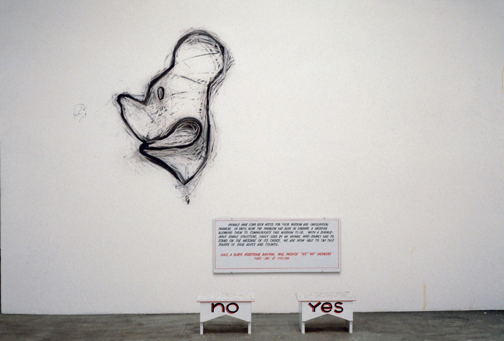 Installation view, One Leading To Another