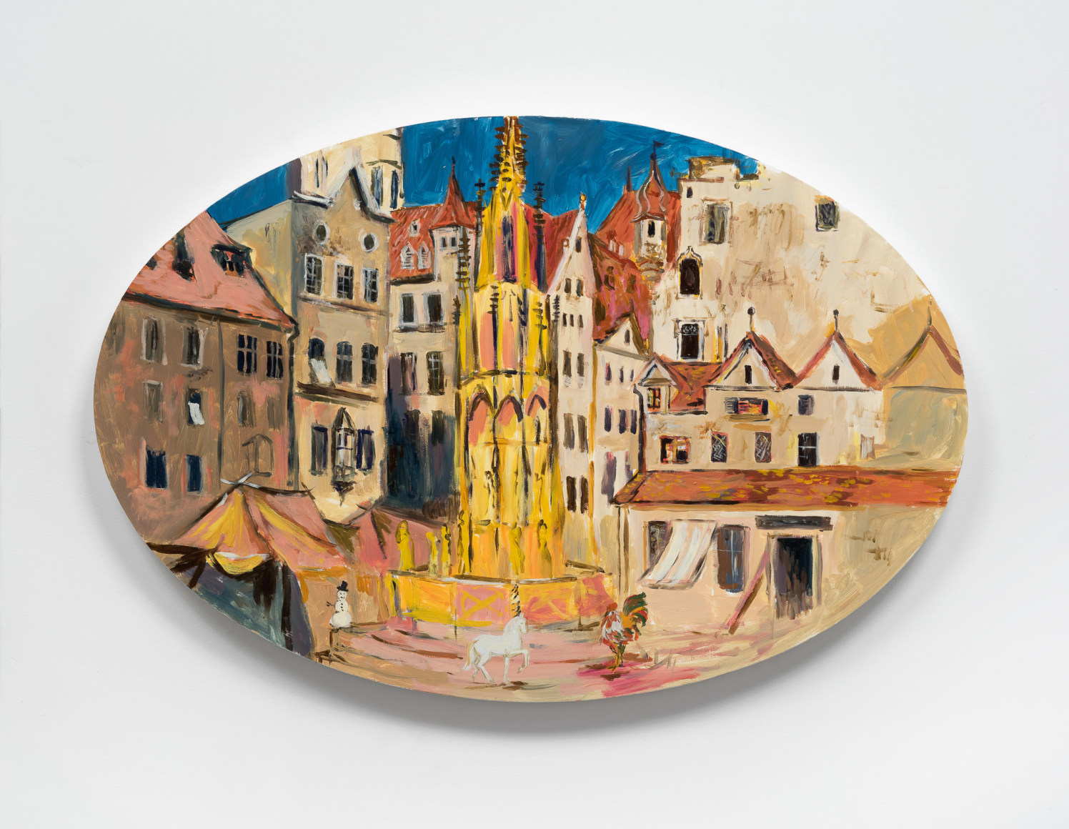 Karen Kilimnik, the empty town square, Nuremberg, 2017