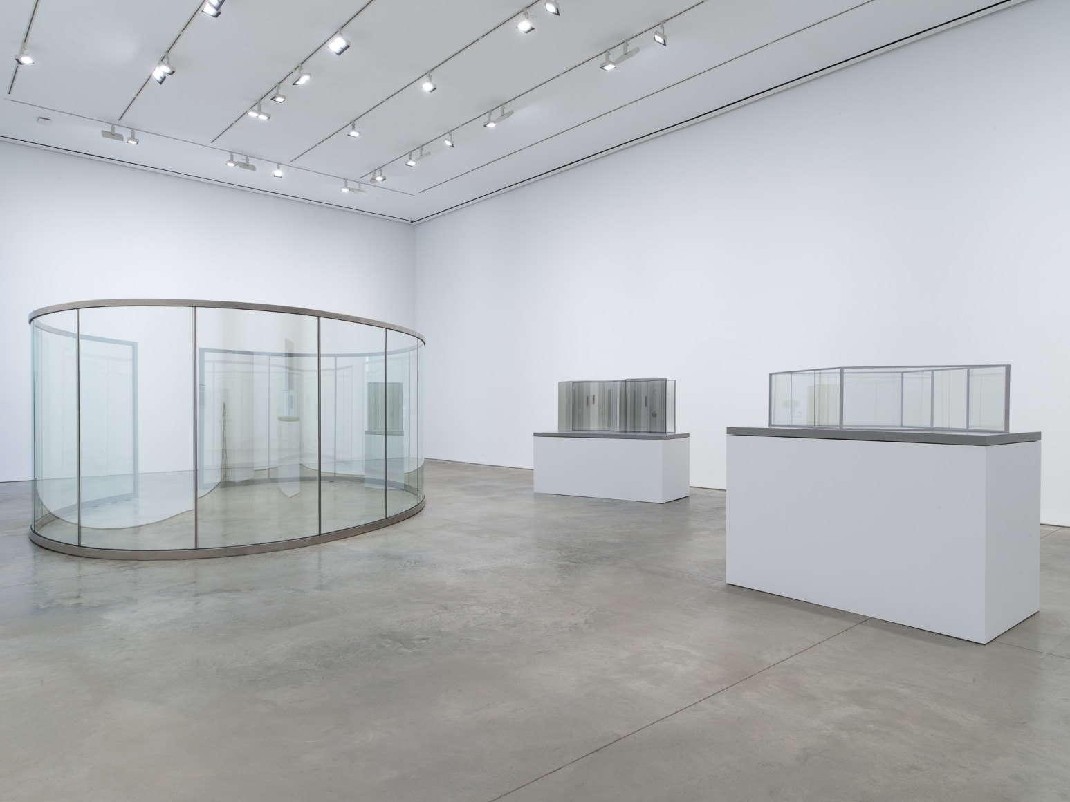 Installation view: Dan Graham, 303 Gallery, New York, 2021