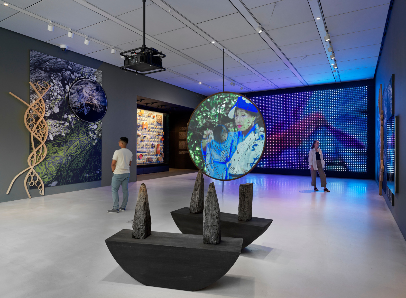 Installation view: Jane & Louise Wilson, Performance of Entrapment, London Mithraeum Bloomberg SPACE, 2025. Photo: Marcus Leith