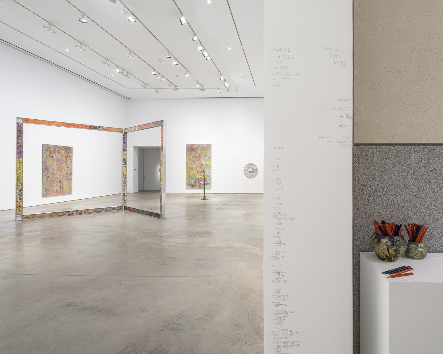 Exhibition view: Sam Falls, 303 Gallery, New York, 2023. Photo: Justin Craun