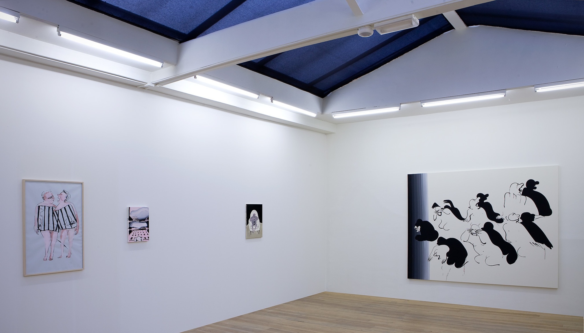 Installation view: Tala Madani: The Jinn, Stedelijk Museum Bureau Amsterdam, 2011